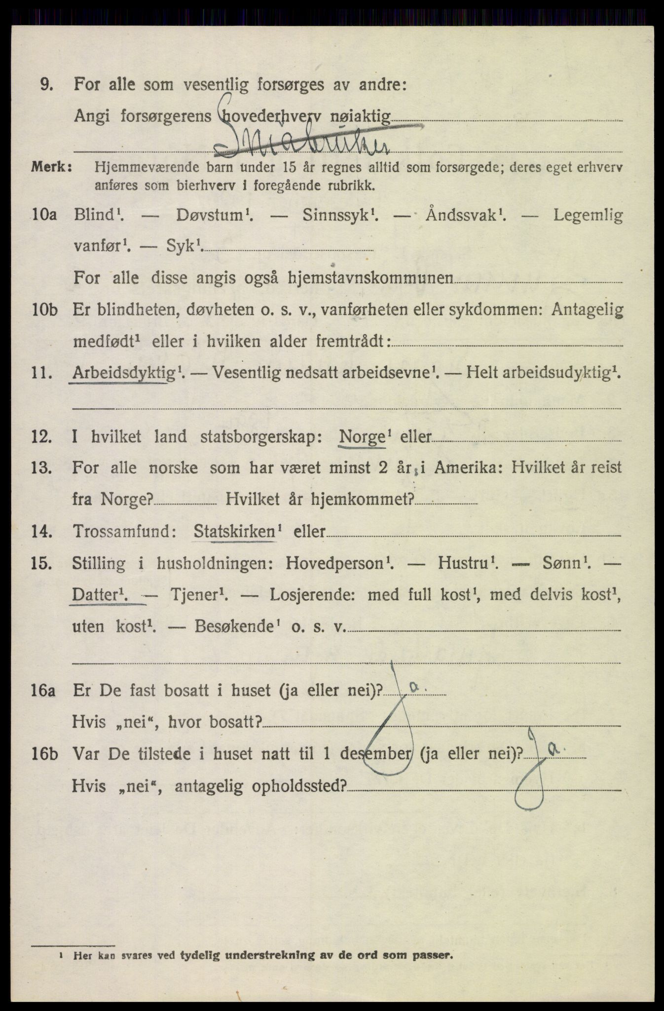 SAH, 1920 census for Lunner, 1920, p. 4406