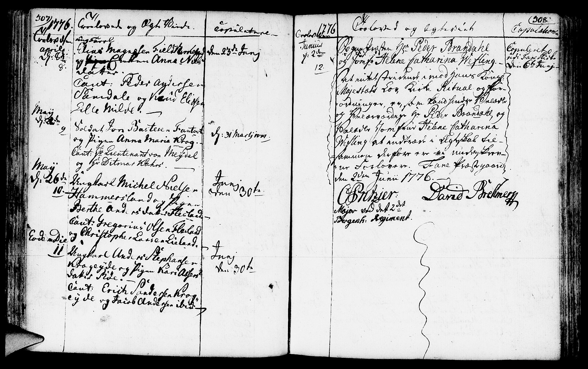 Fana Sokneprestembete, AV/SAB-A-75101/H/Haa/Haaa/L0005: Parish register (official) no. A 5, 1773-1799, p. 307-308