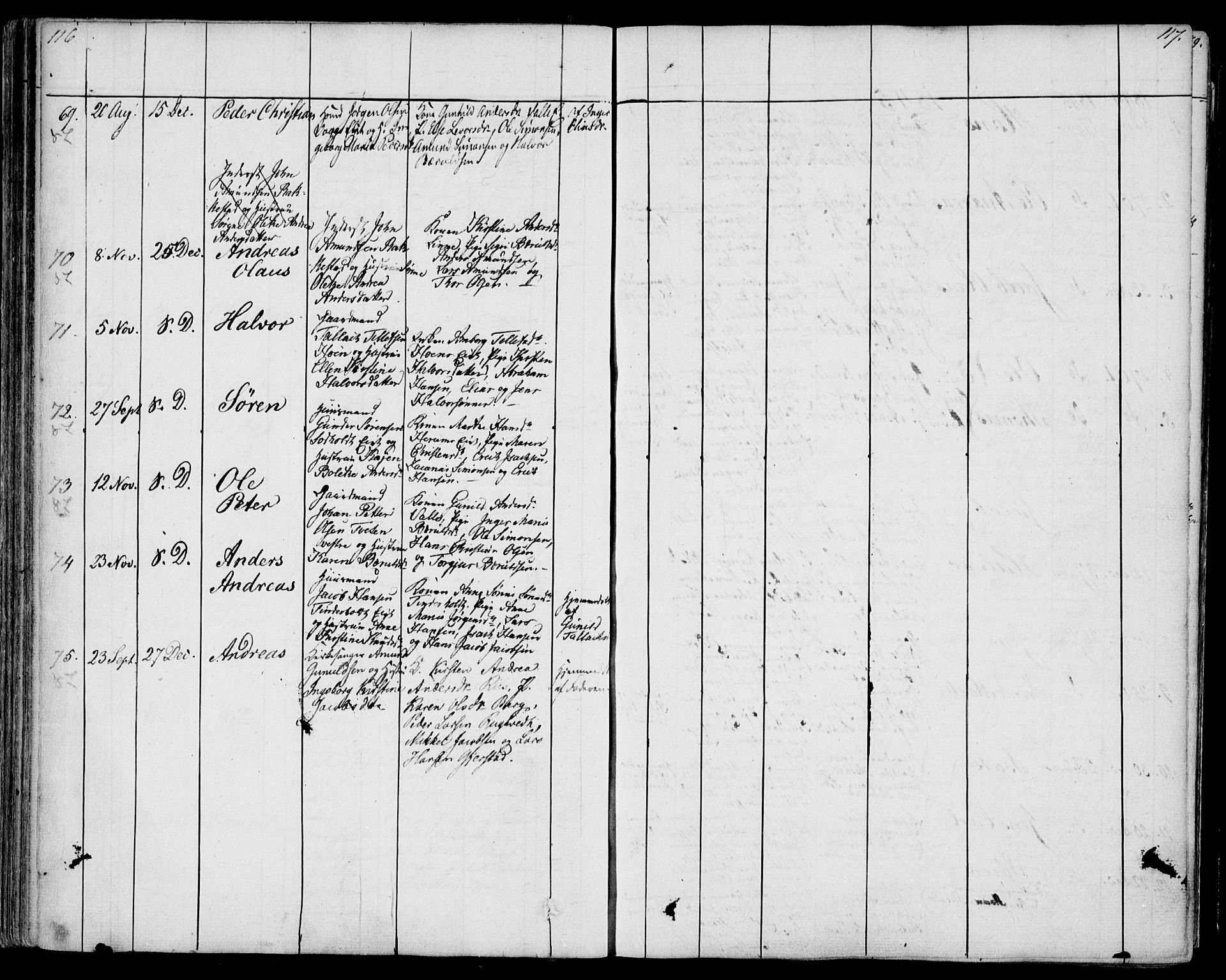 Bamble kirkebøker, SAKO/A-253/F/Fa/L0004: Parish register (official) no. I 4, 1834-1853, p. 116-117