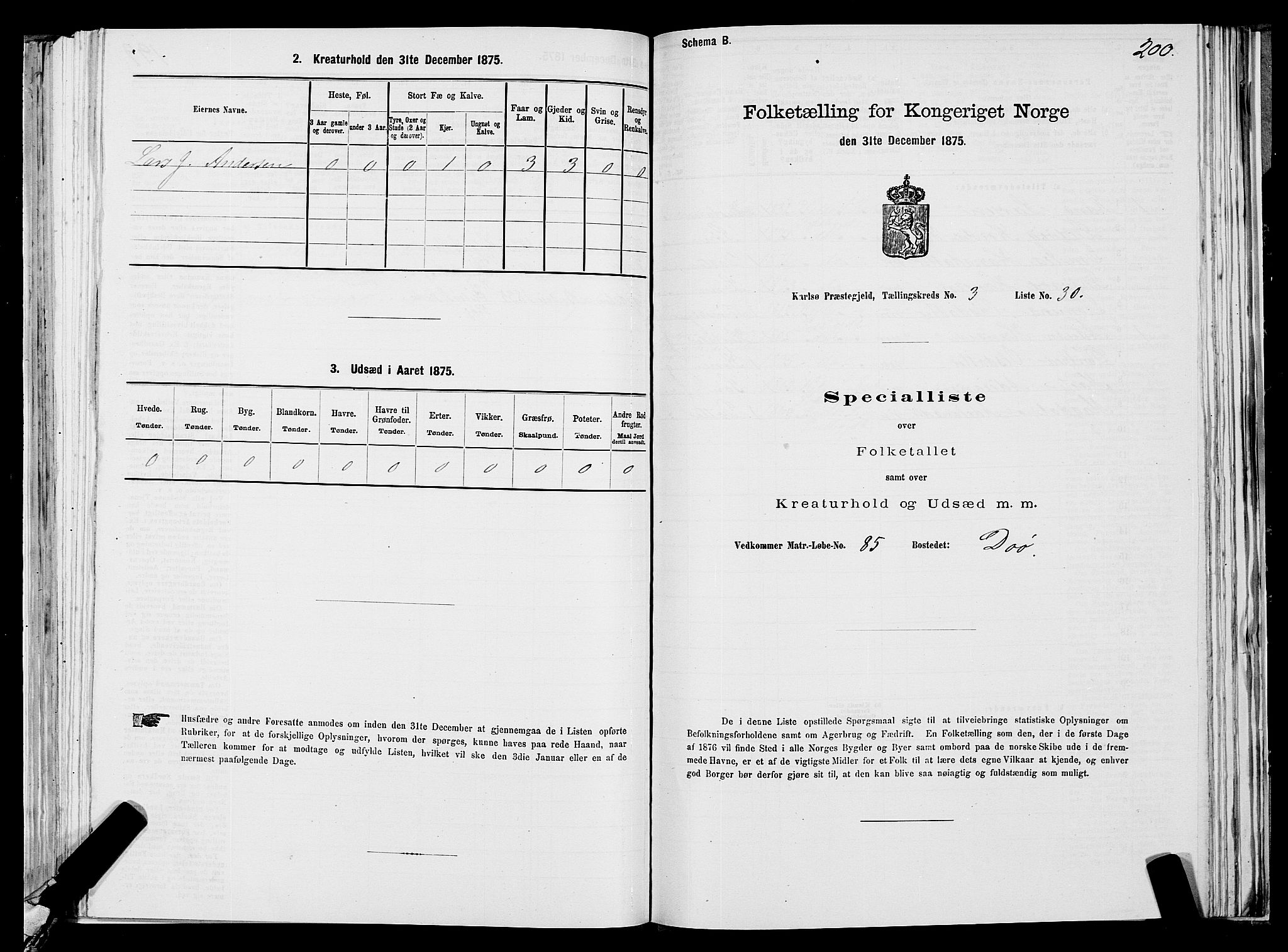 SATØ, 1875 census for 1936P Karlsøy, 1875, p. 2200