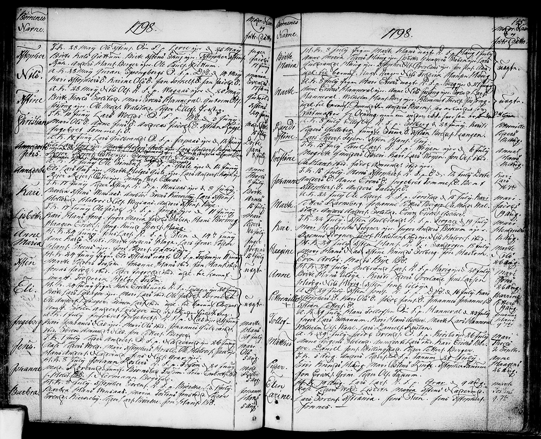 Asker prestekontor Kirkebøker, AV/SAO-A-10256a/F/Fa/L0003: Parish register (official) no. I 3, 1767-1807, p. 145