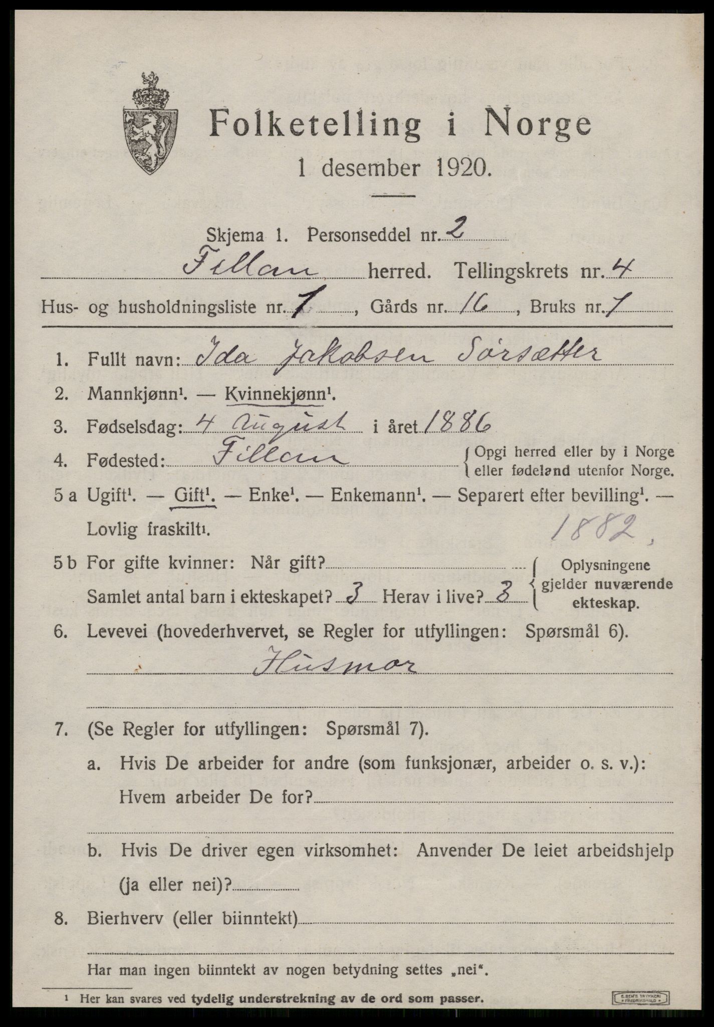 SAT, 1920 census for Fillan, 1920, p. 1762