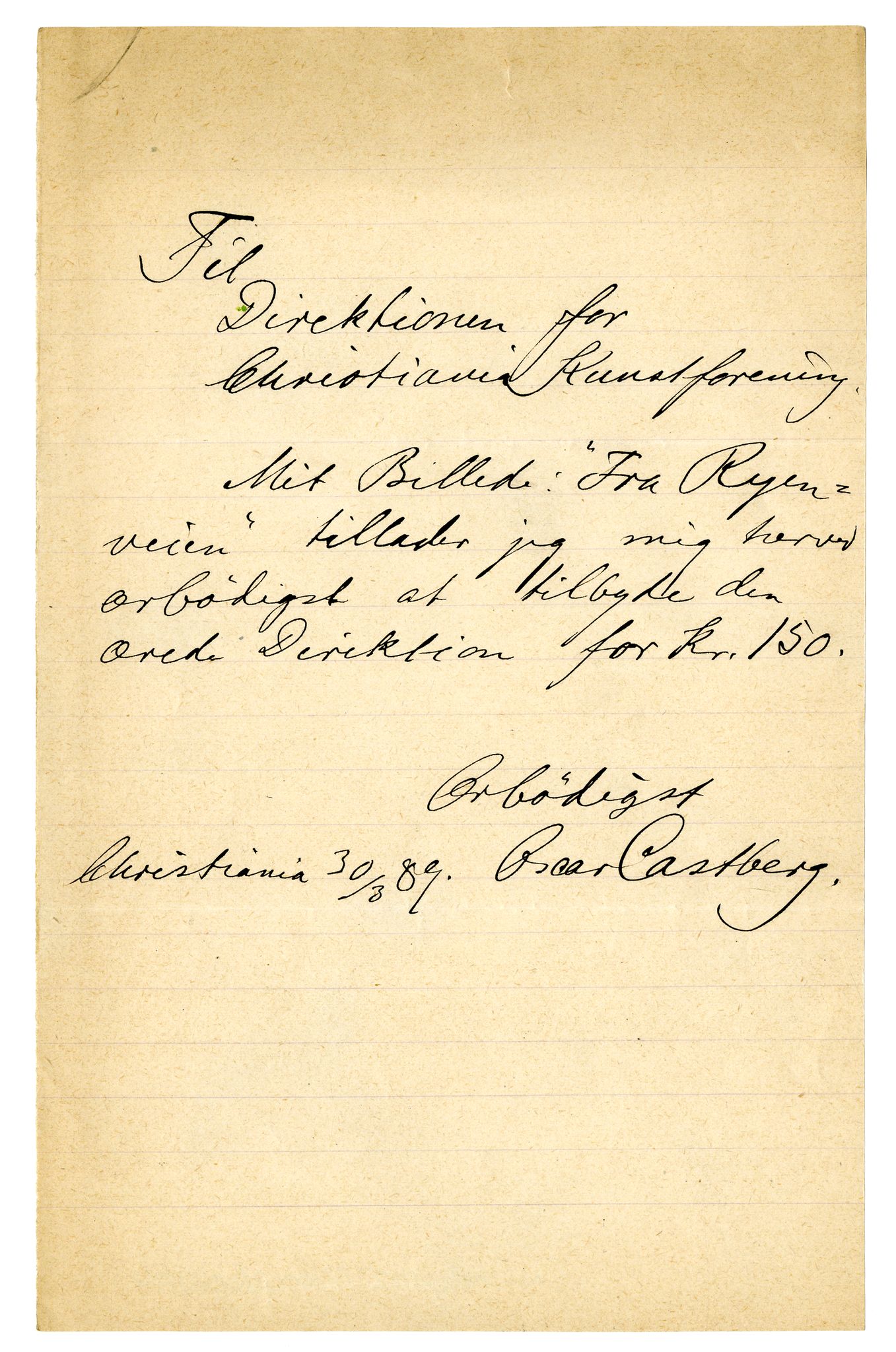 Diderik Maria Aalls brevsamling, NF/Ark-1023/F/L0002: D.M. Aalls brevsamling. B - C, 1799-1889, p. 324