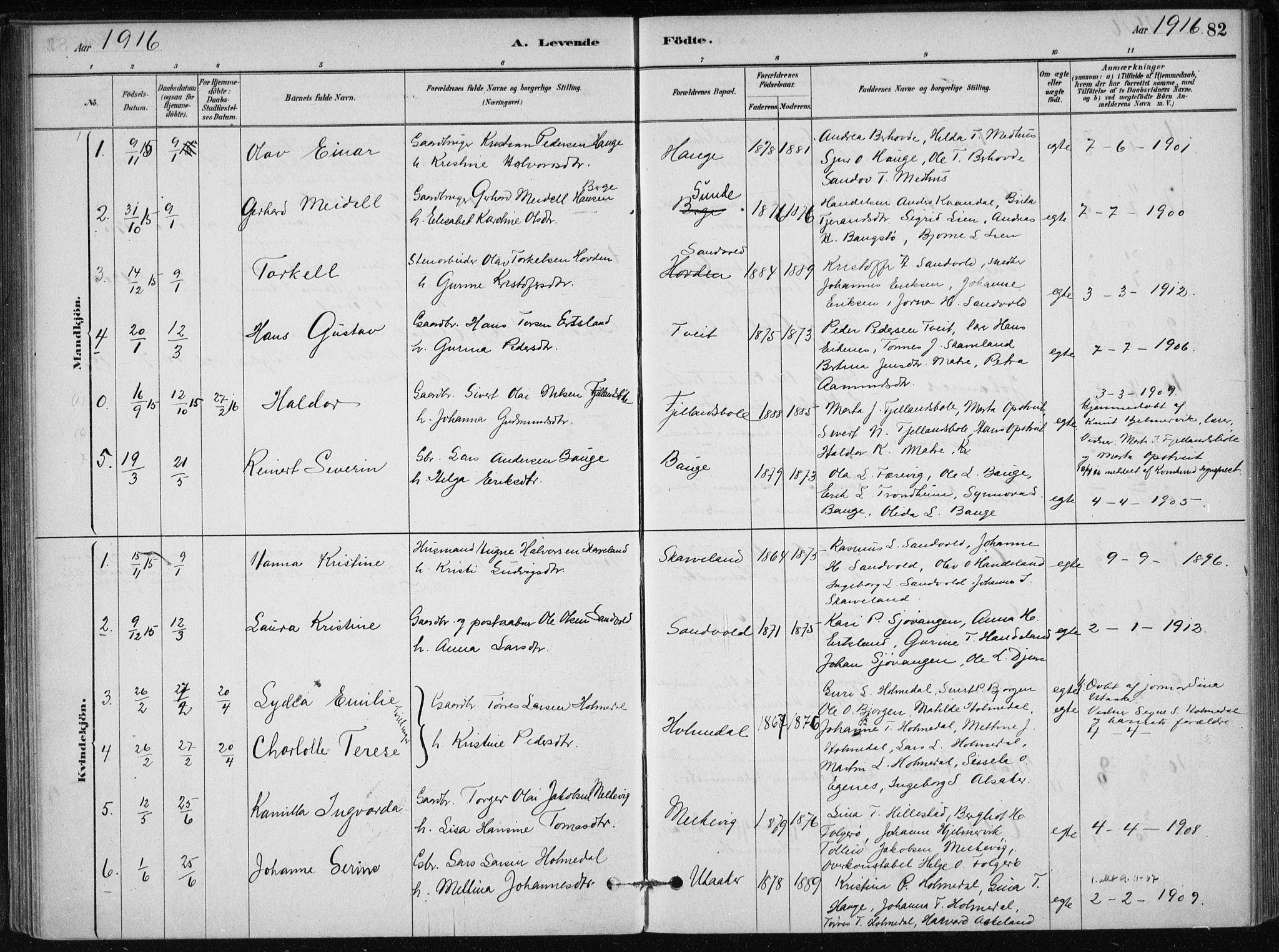 Skånevik sokneprestembete, SAB/A-77801/H/Haa: Parish register (official) no. C  1, 1879-1917, p. 82