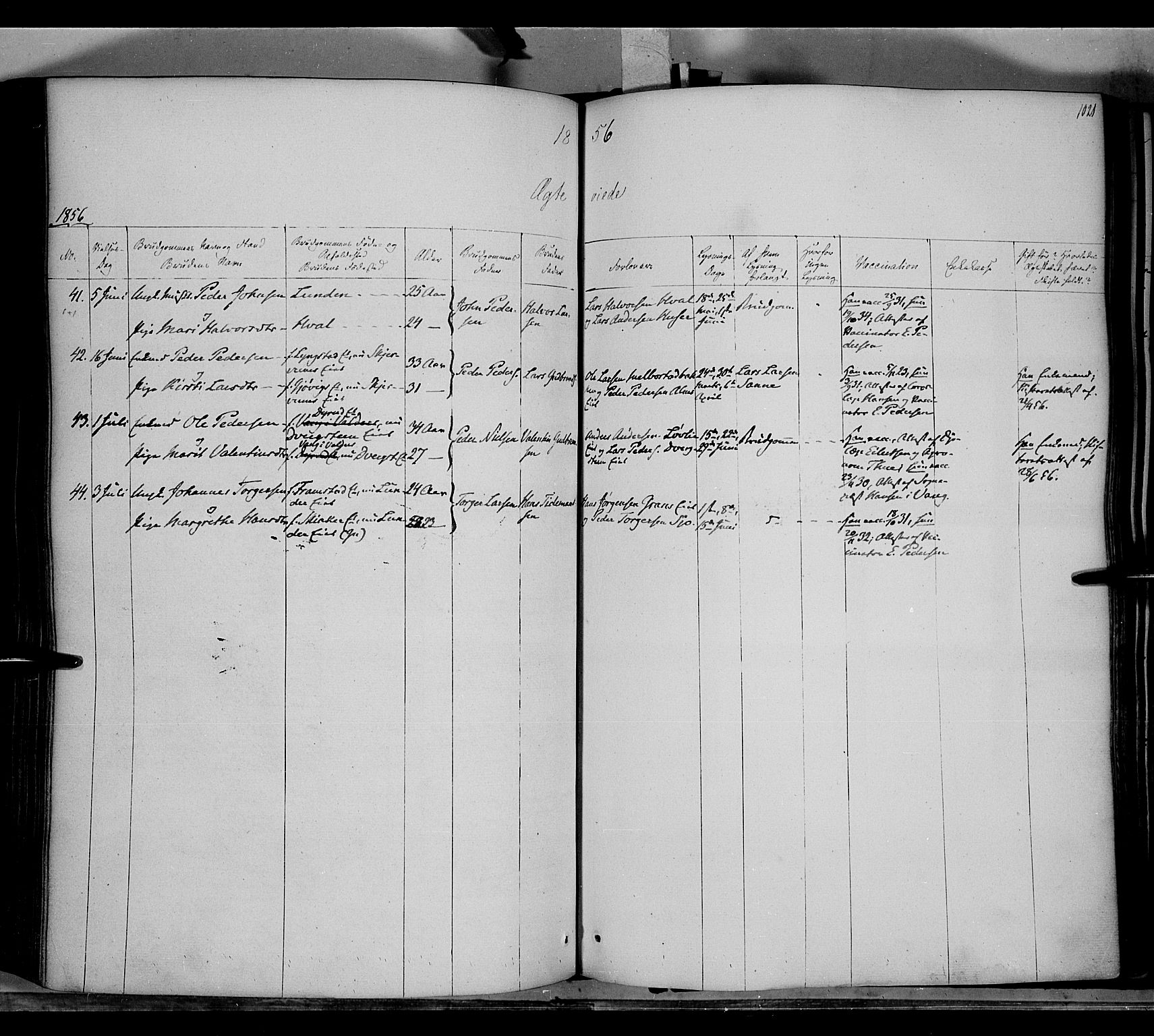 Gran prestekontor, AV/SAH-PREST-112/H/Ha/Haa/L0011: Parish register (official) no. 11, 1842-1856, p. 1020-1021