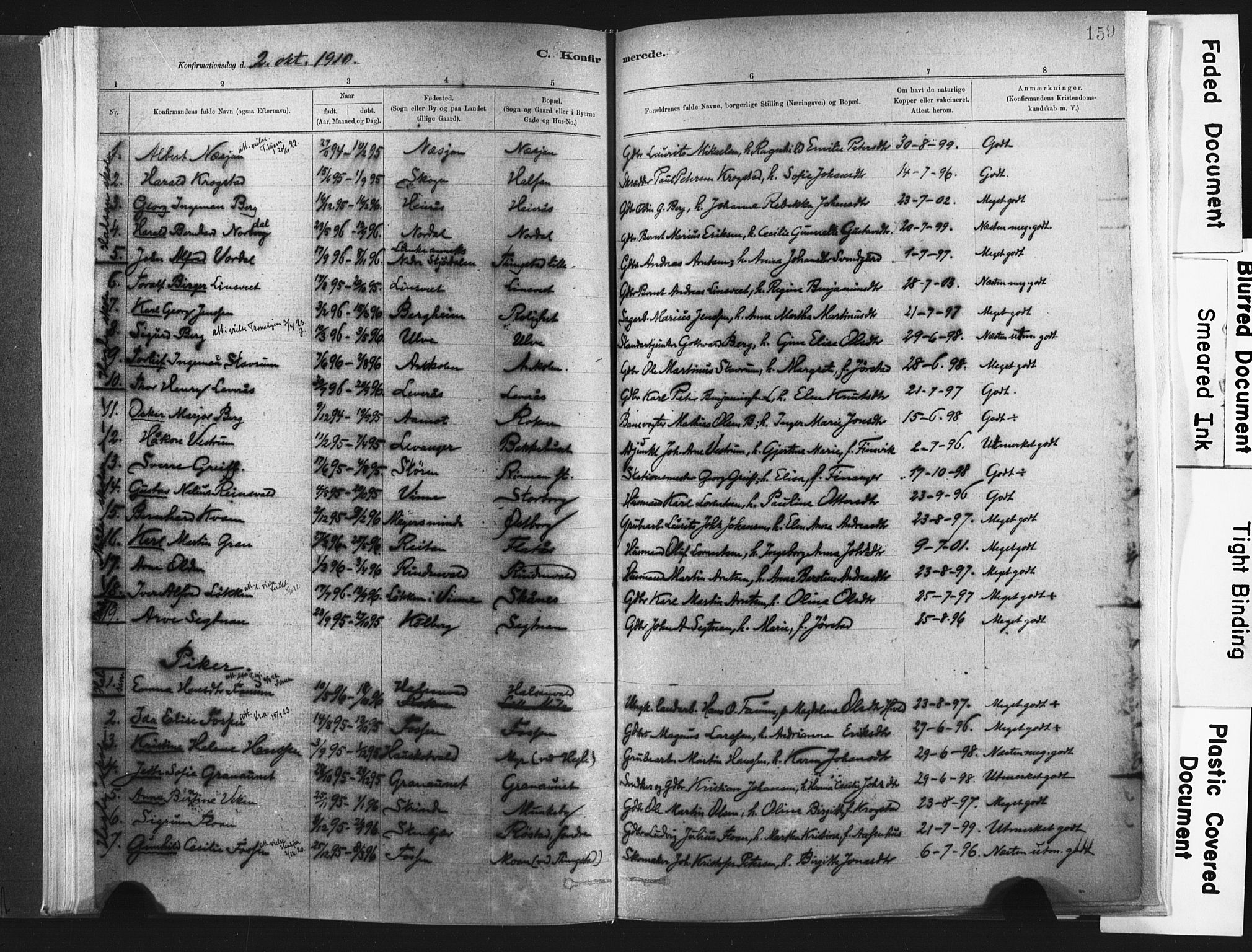 Ministerialprotokoller, klokkerbøker og fødselsregistre - Nord-Trøndelag, SAT/A-1458/721/L0207: Parish register (official) no. 721A02, 1880-1911, p. 159