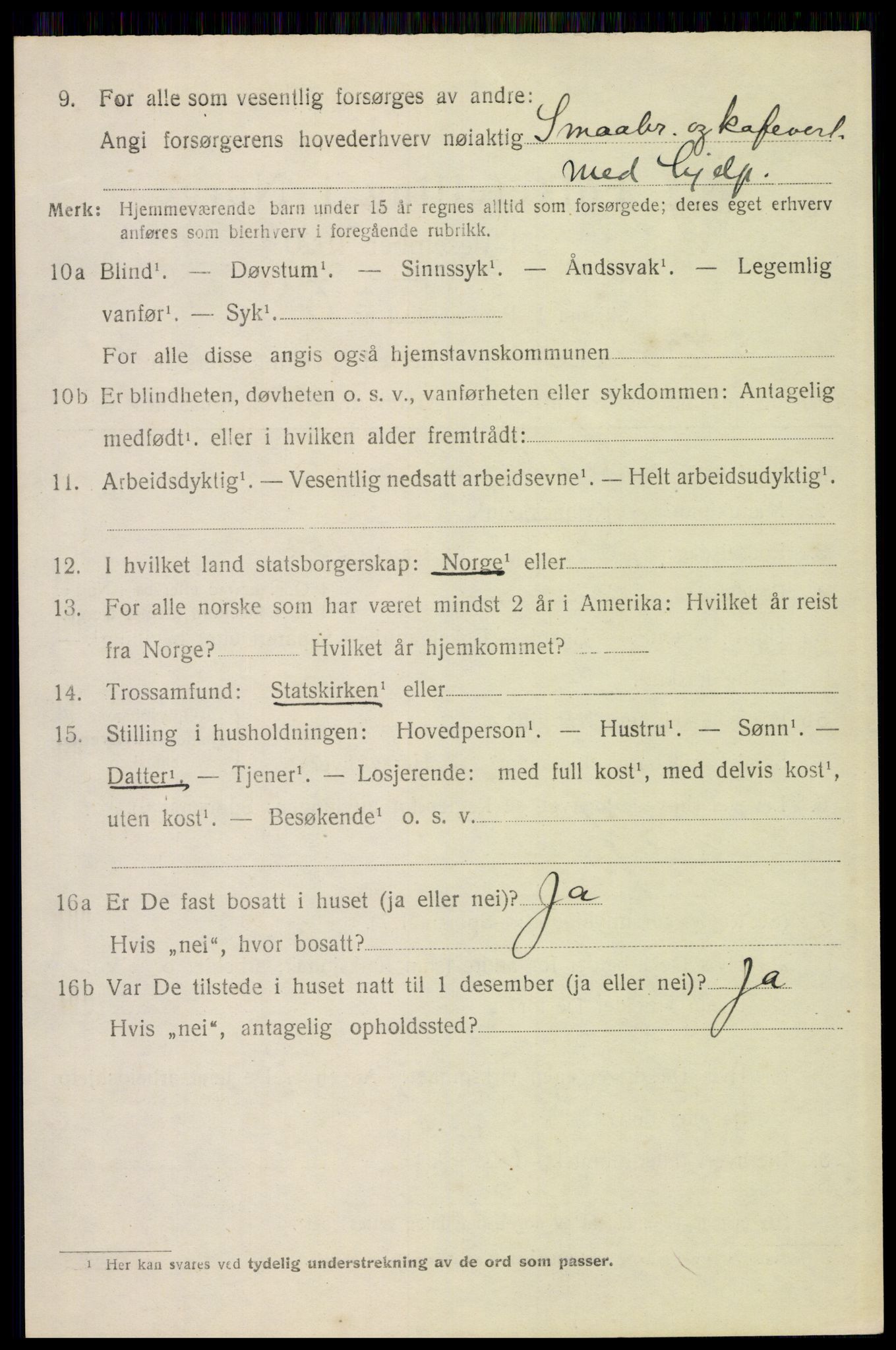 SAH, 1920 census for Elverum, 1920, p. 23835