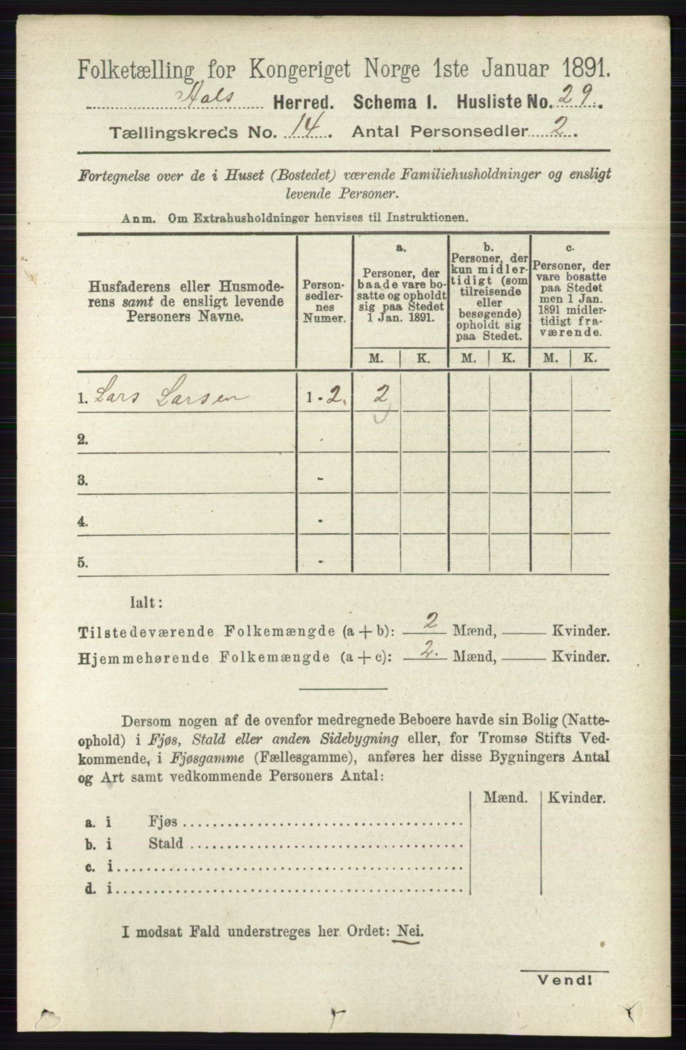 RA, 1891 census for 0619 Ål, 1891, p. 3536