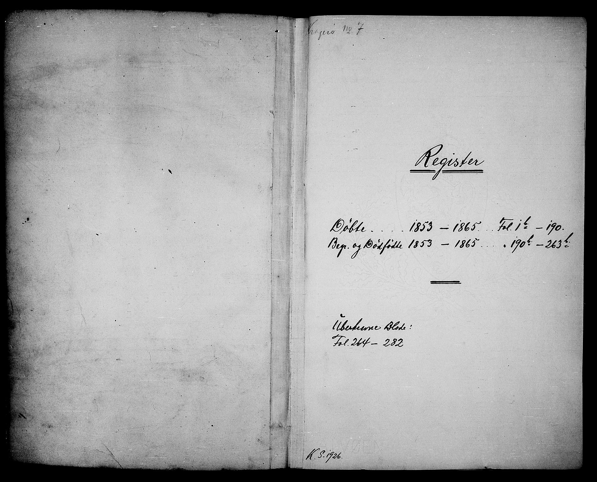 Kragerø kirkebøker, AV/SAKO-A-278/G/Ga/L0004: Parish register (copy) no. 4, 1853-1865