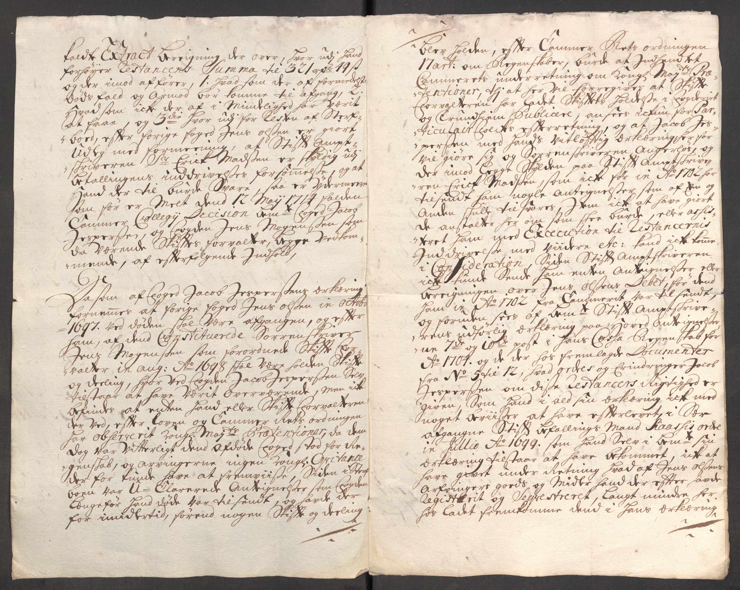 Rentekammeret inntil 1814, Reviderte regnskaper, Fogderegnskap, RA/EA-4092/R64/L4425: Fogderegnskap Namdal, 1696-1698, p. 114