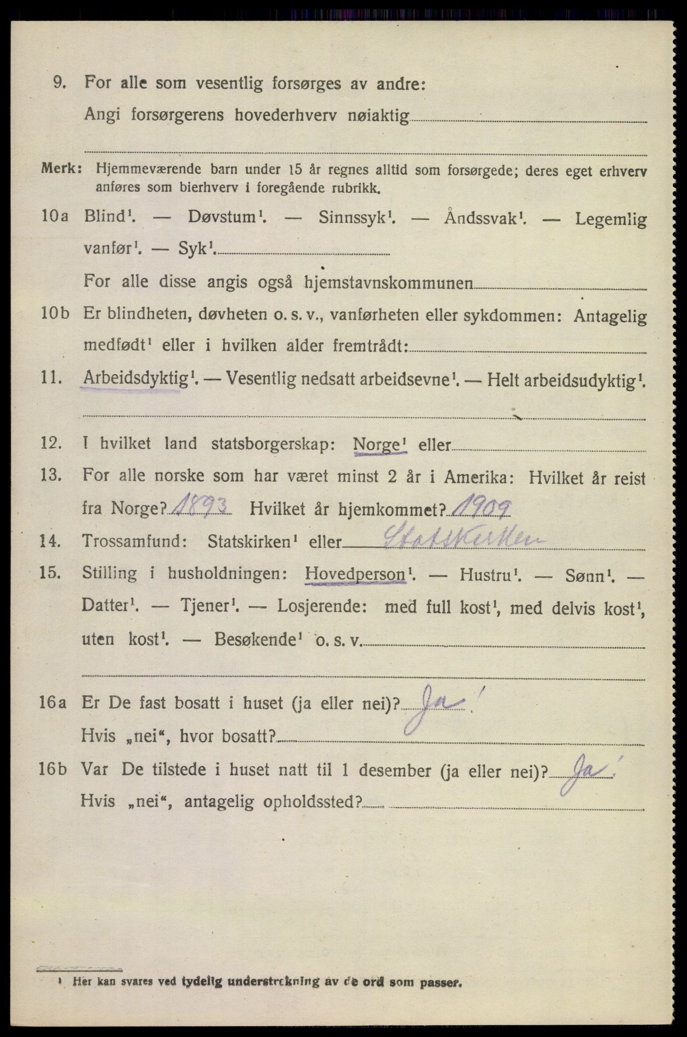 SAKO, 1920 census for Sandeherred, 1920, p. 11915