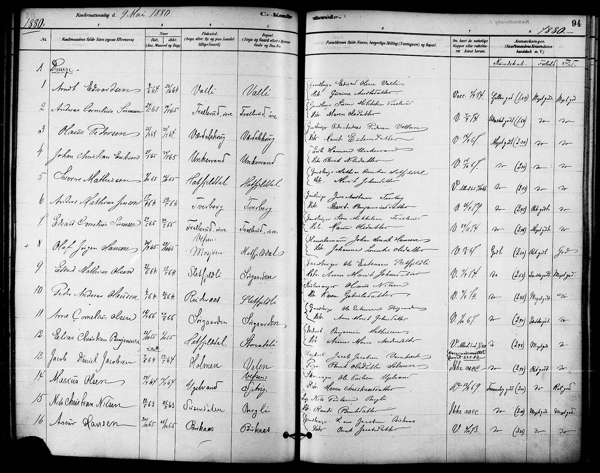 Ministerialprotokoller, klokkerbøker og fødselsregistre - Nordland, AV/SAT-A-1459/823/L0325: Parish register (official) no. 823A02, 1878-1898, p. 94