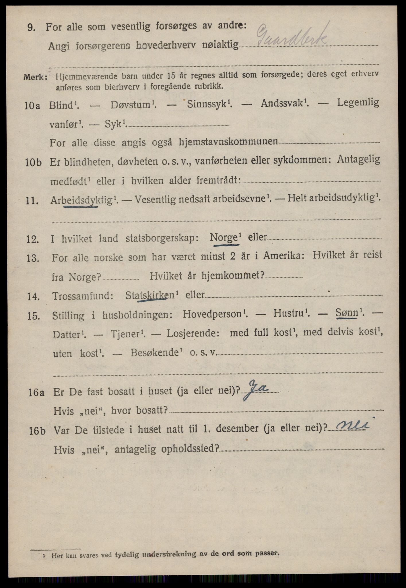 SAT, 1920 census for Straumsnes, 1920, p. 1550