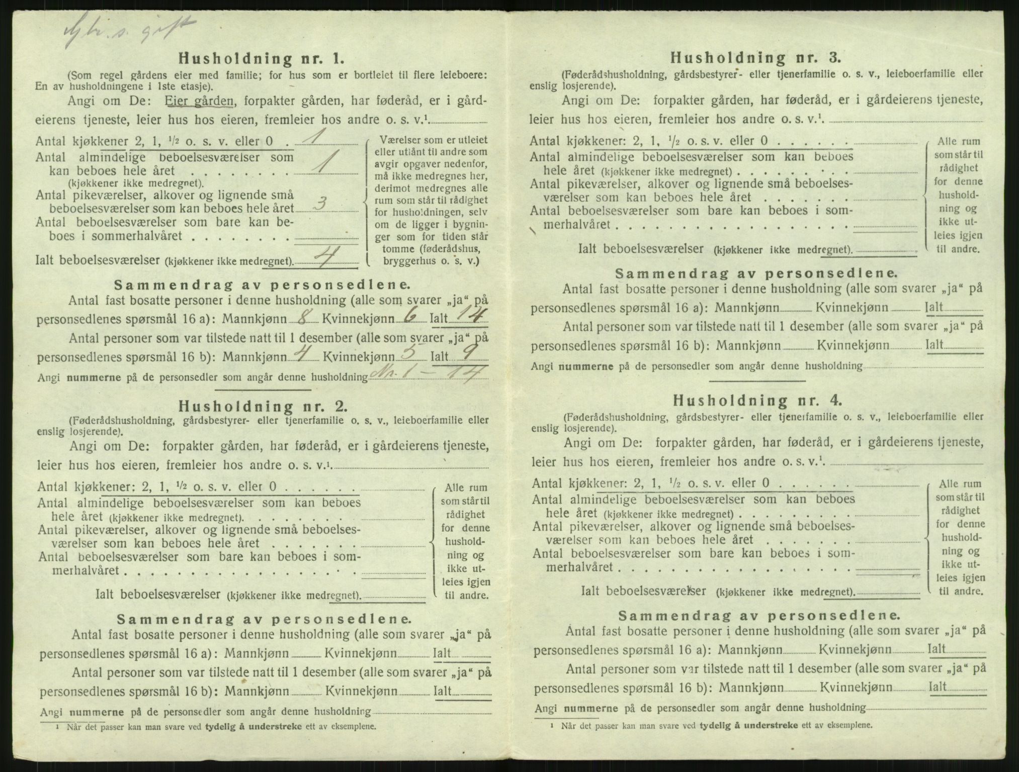 SAT, 1920 census for Borge, 1920, p. 1416