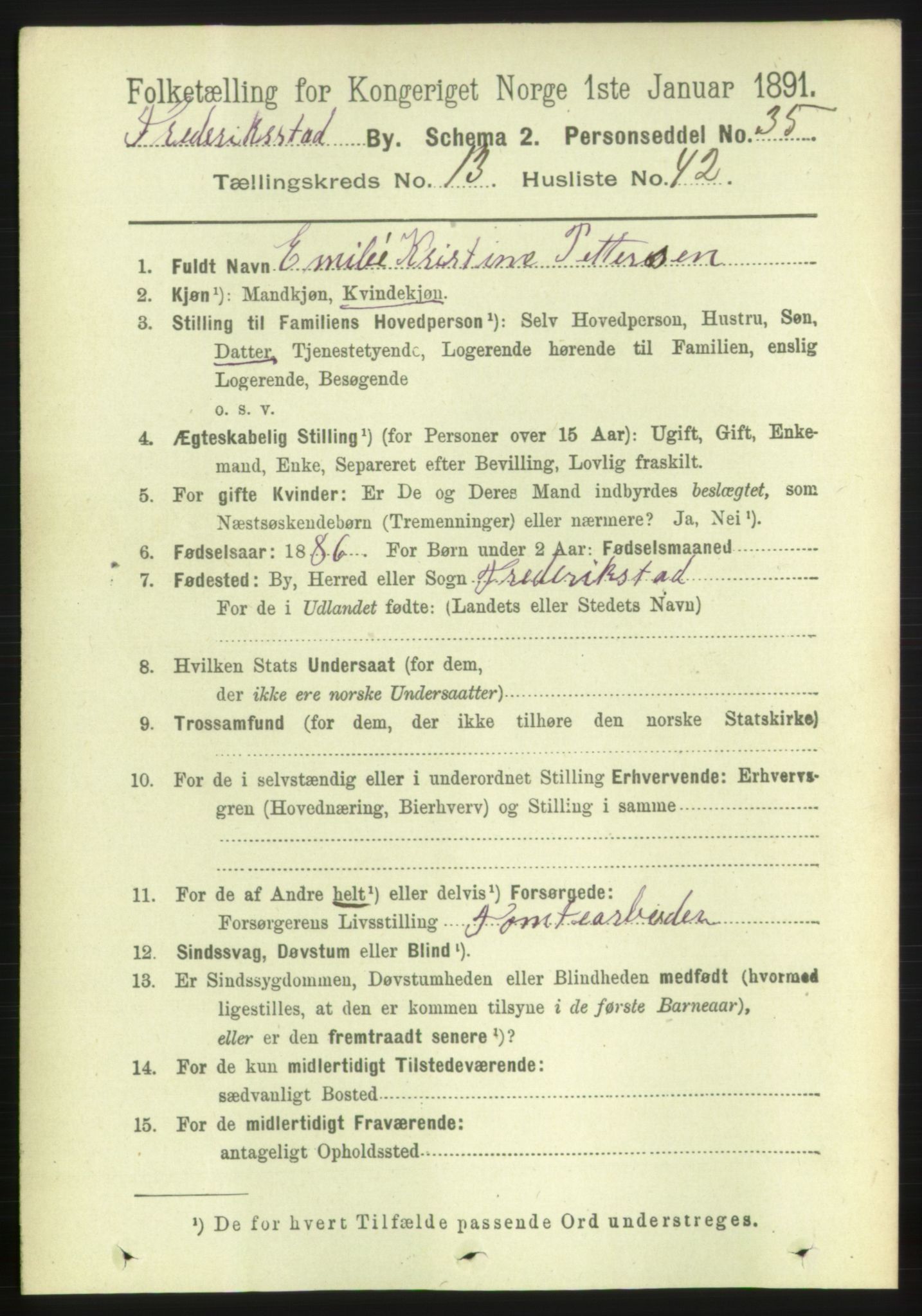 RA, 1891 census for 0103 Fredrikstad, 1891, p. 15024