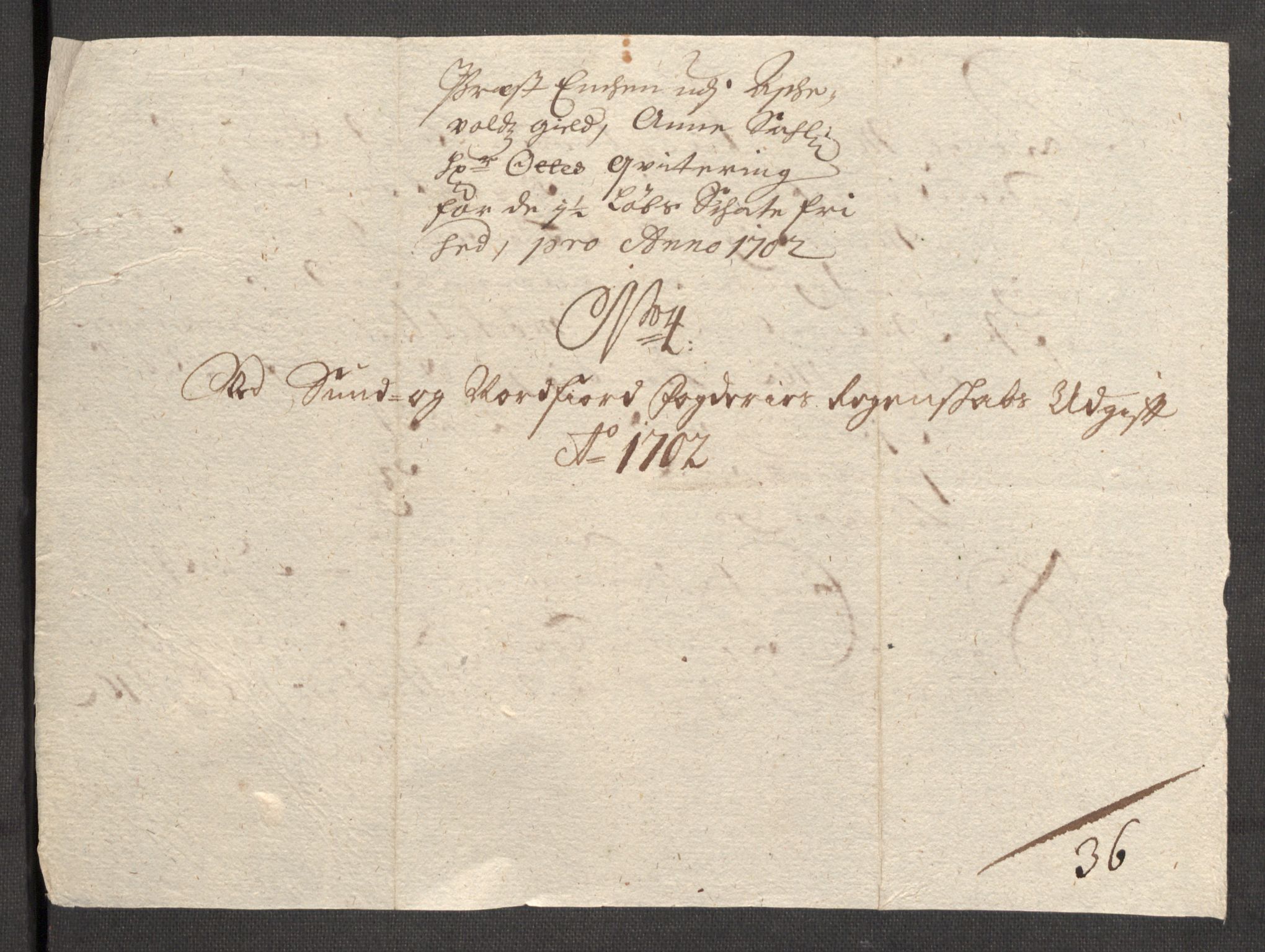 Rentekammeret inntil 1814, Reviderte regnskaper, Fogderegnskap, RA/EA-4092/R53/L3426: Fogderegnskap Sunn- og Nordfjord, 1702, p. 208