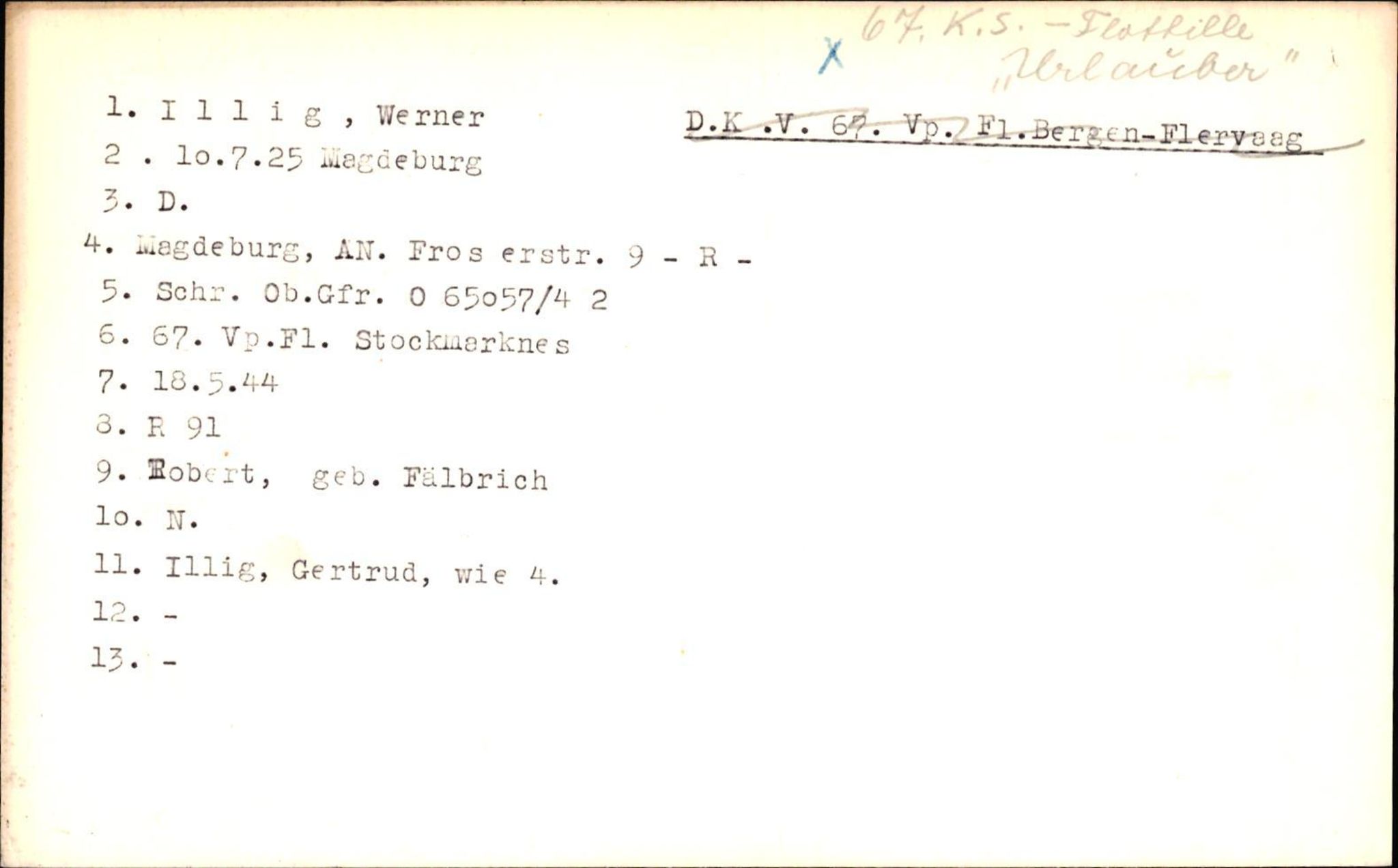 Hjemsendte tyskere , AV/RA-RAFA-6487/D/Da/L0002: Gleeske-Krause, 1945-1947, p. 654