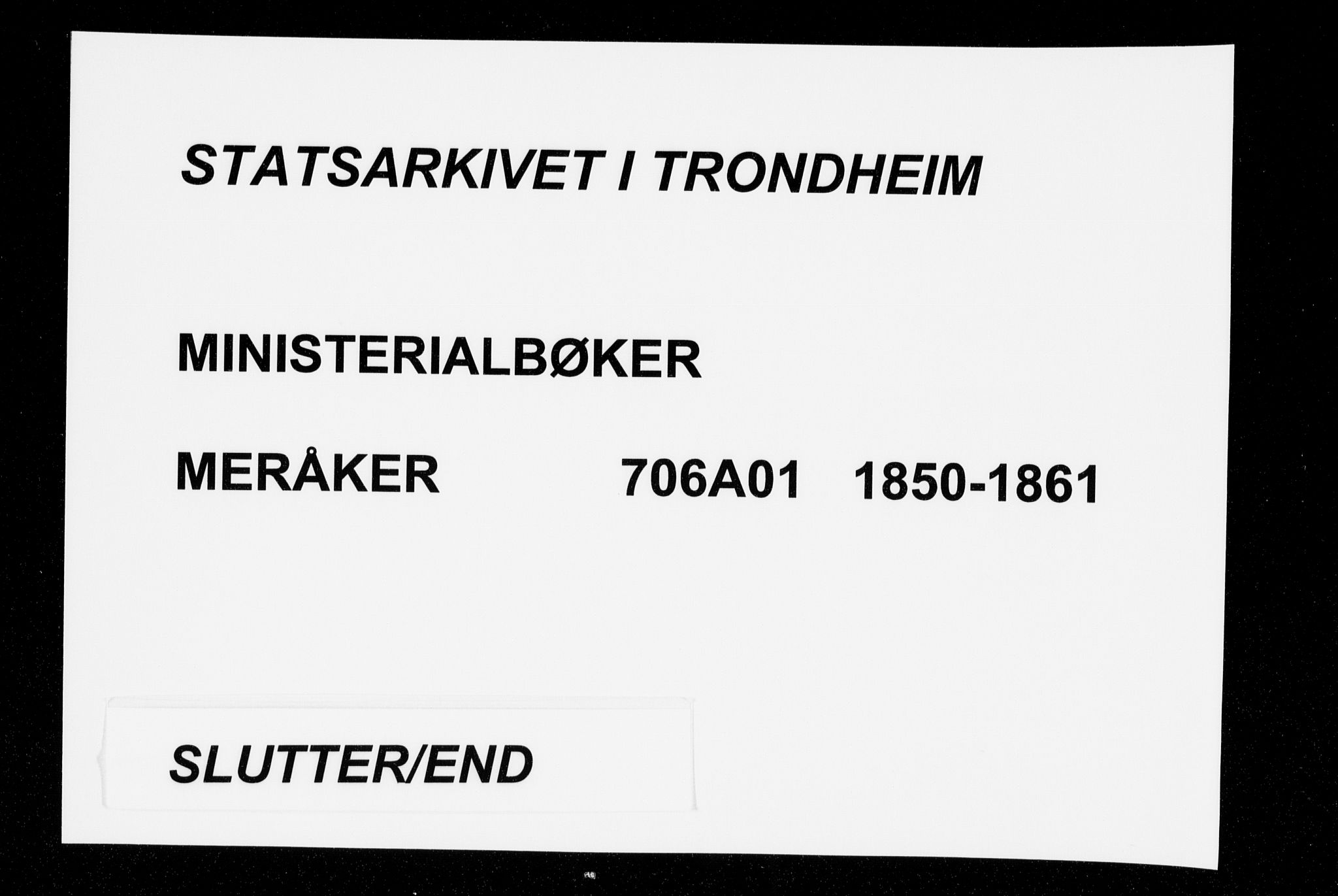 Ministerialprotokoller, klokkerbøker og fødselsregistre - Nord-Trøndelag, AV/SAT-A-1458/706/L0040: Parish register (official) no. 706A01, 1850-1861