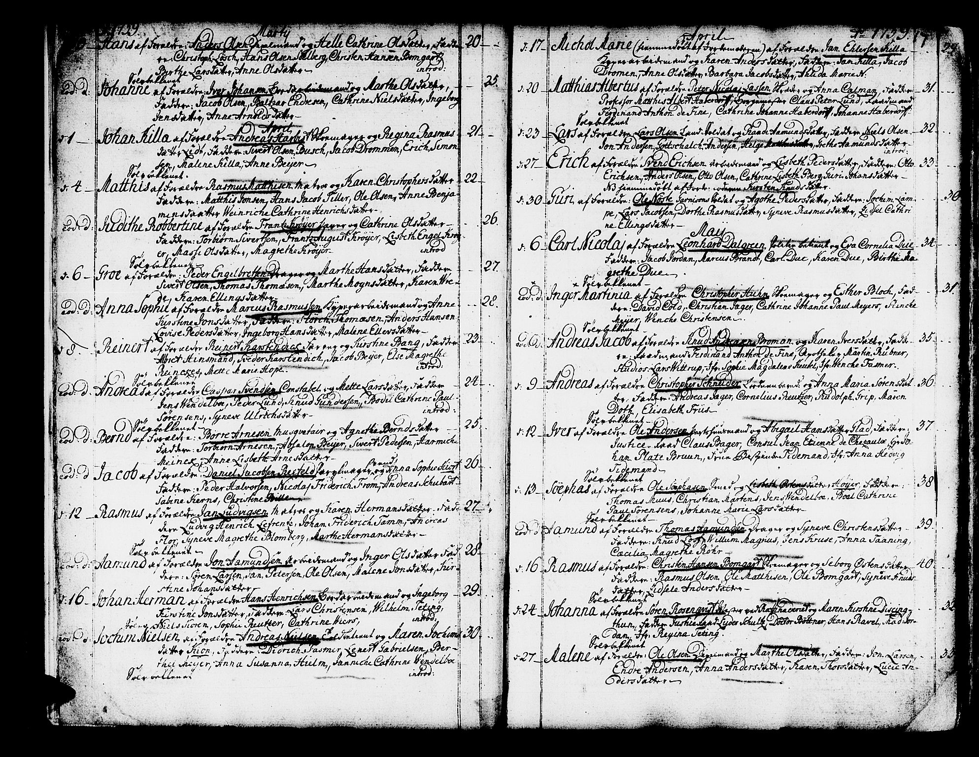 Domkirken sokneprestembete, AV/SAB-A-74801/H/Haa/L0003: Parish register (official) no. A 3, 1758-1789, p. 16-17