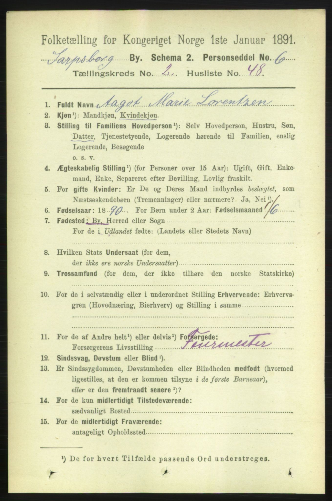 RA, 1891 census for 0102 Sarpsborg, 1891, p. 1780