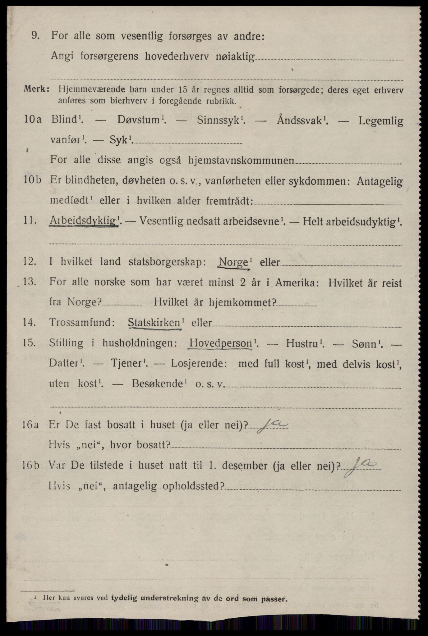 SAT, 1920 census for Borgund, 1920, p. 16799