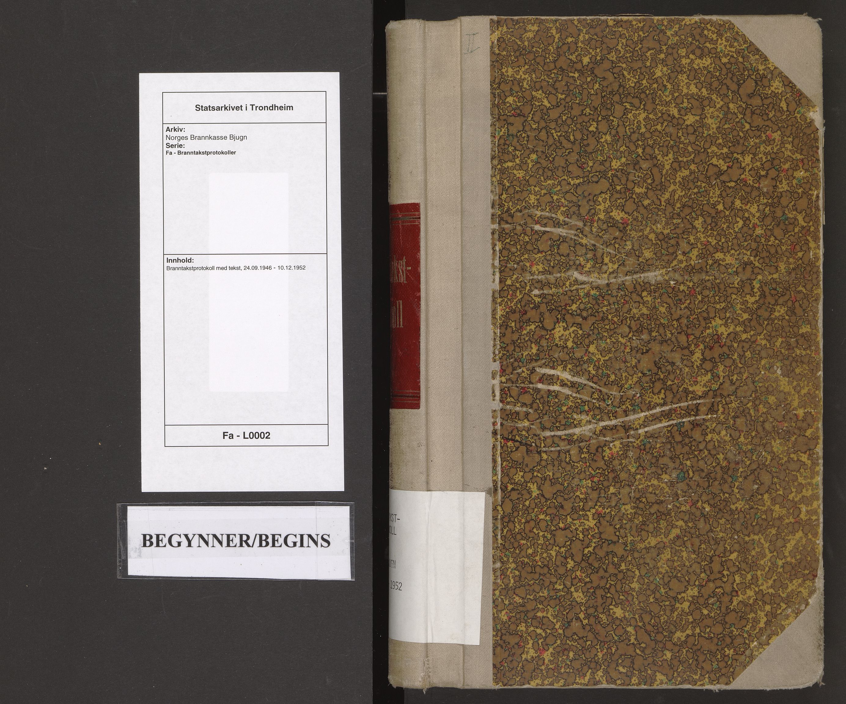 Norges Brannkasse Bjugn, SAT/A-5519/Fa/L0002: Branntakstprotokoll med tekst, 1946-1952