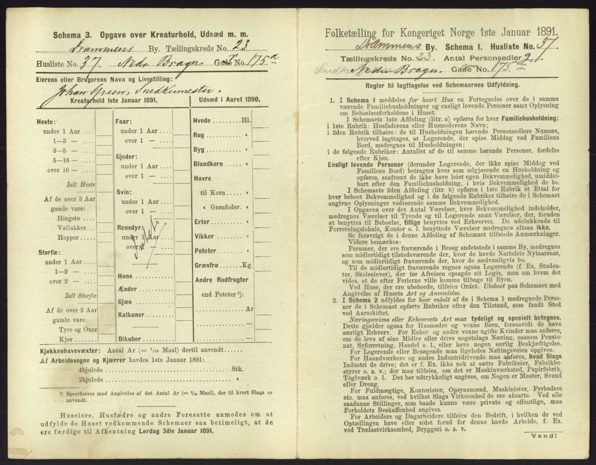 RA, 1891 census for 0602 Drammen, 1891, p. 1981