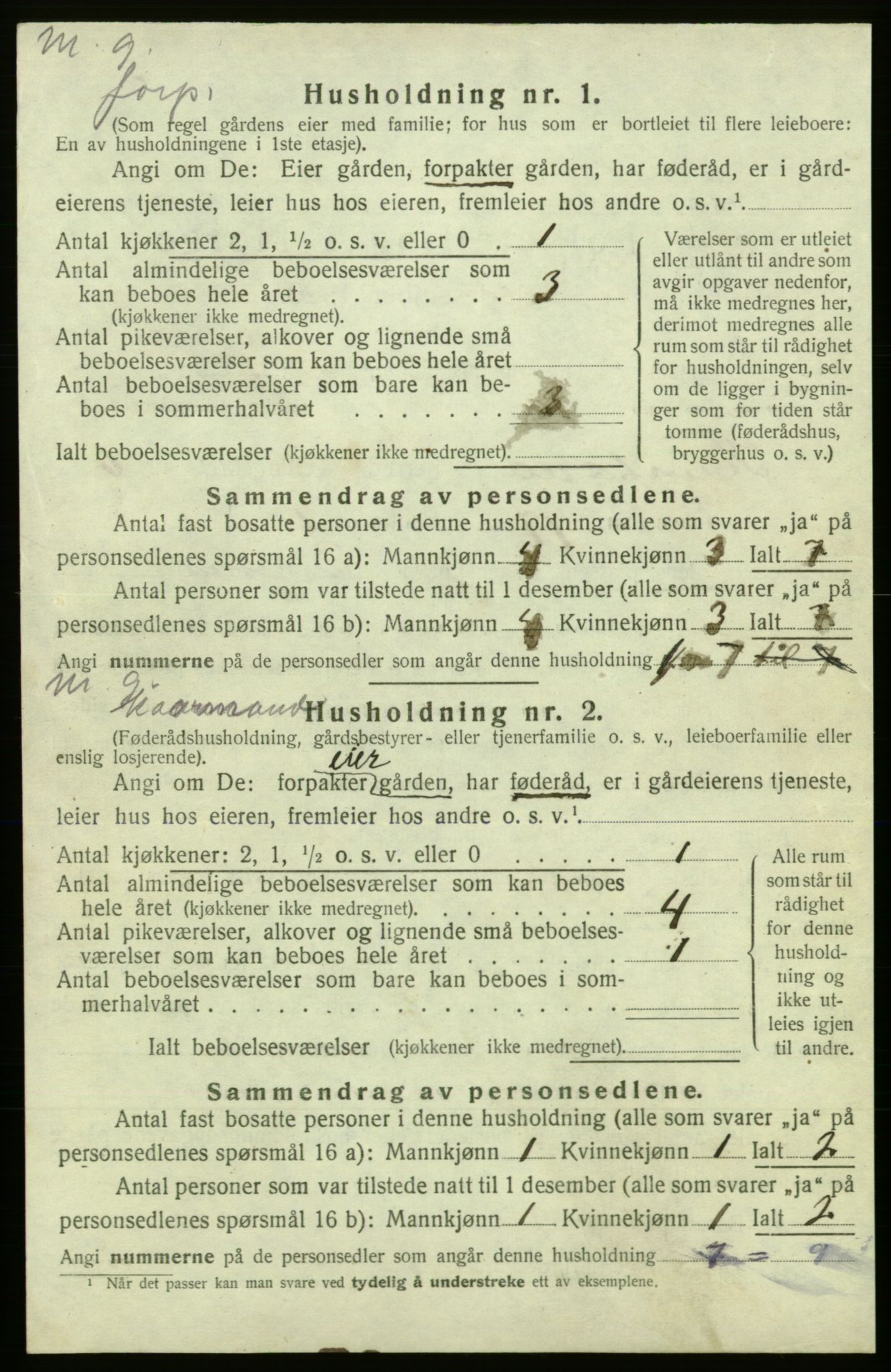 SAB, 1920 census for Kvinnherad, 1920, p. 892