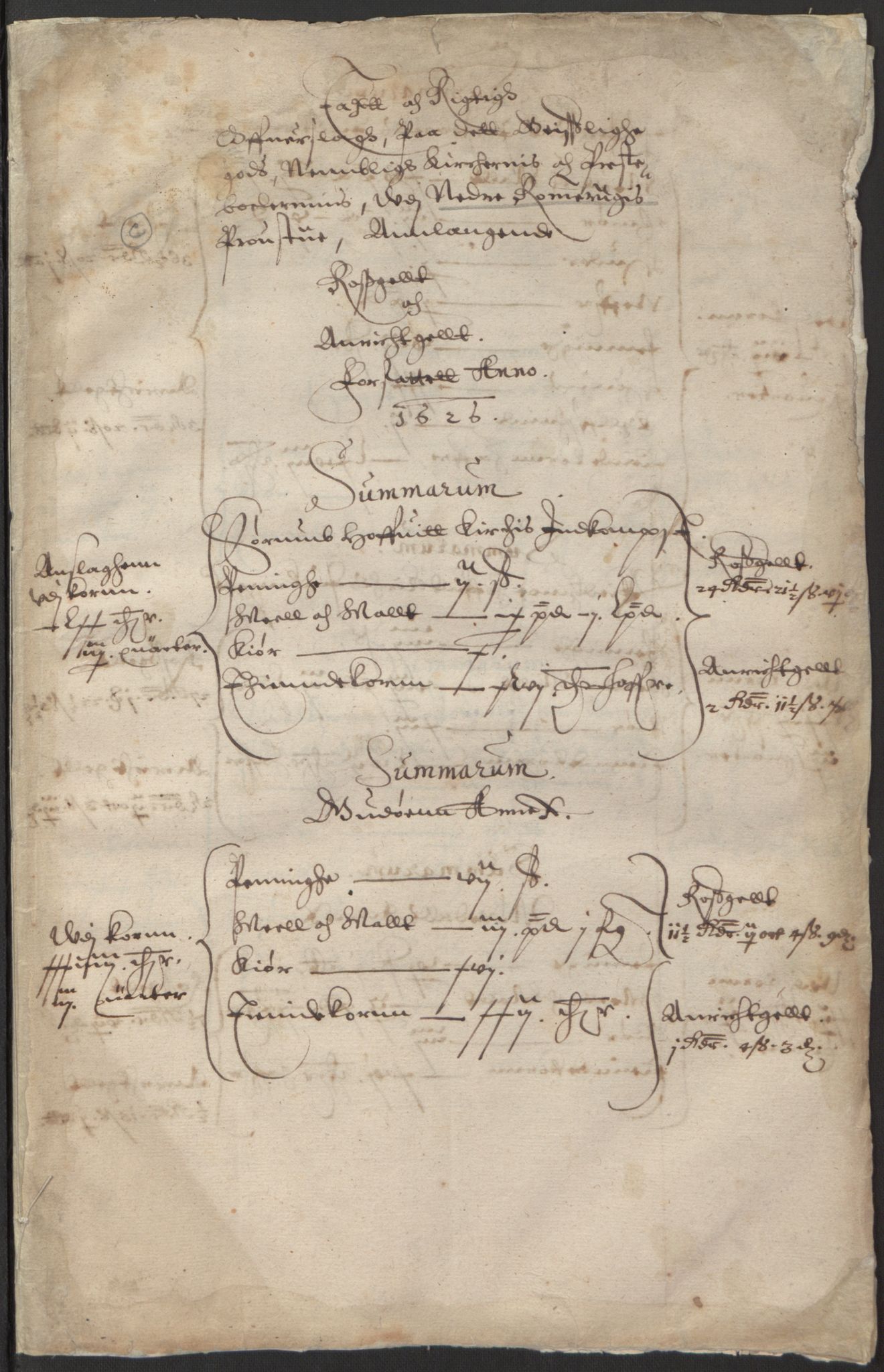 Stattholderembetet 1572-1771, RA/EA-2870/Ek/L0014/0001: Jordebøker til utlikning av rosstjeneste 1624-1626: / Kirke- og prestebolsinntekter i Oslo og Hamar bispedømme, 1625-1626, p. 106