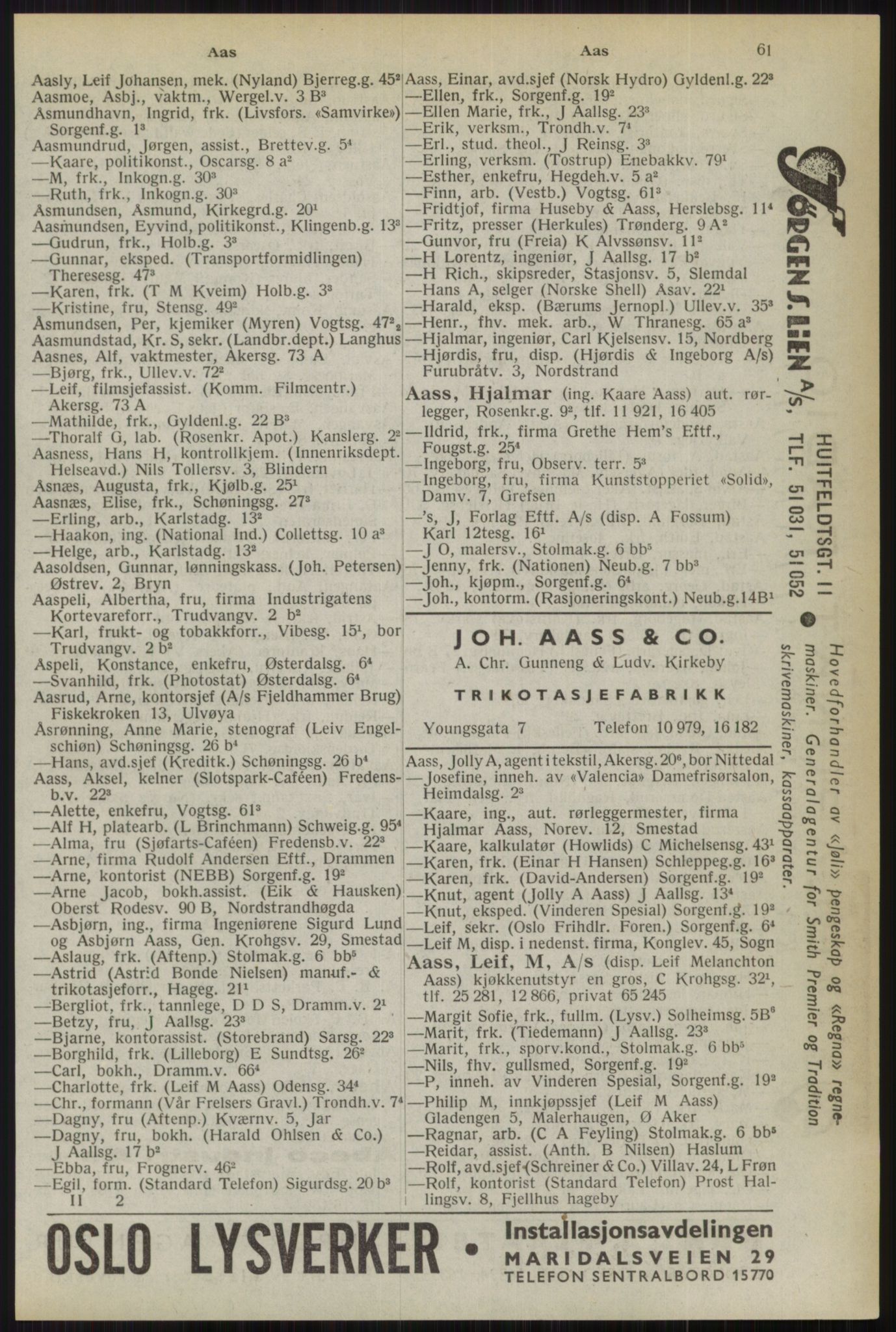 Kristiania/Oslo adressebok, PUBL/-, 1944, p. 61