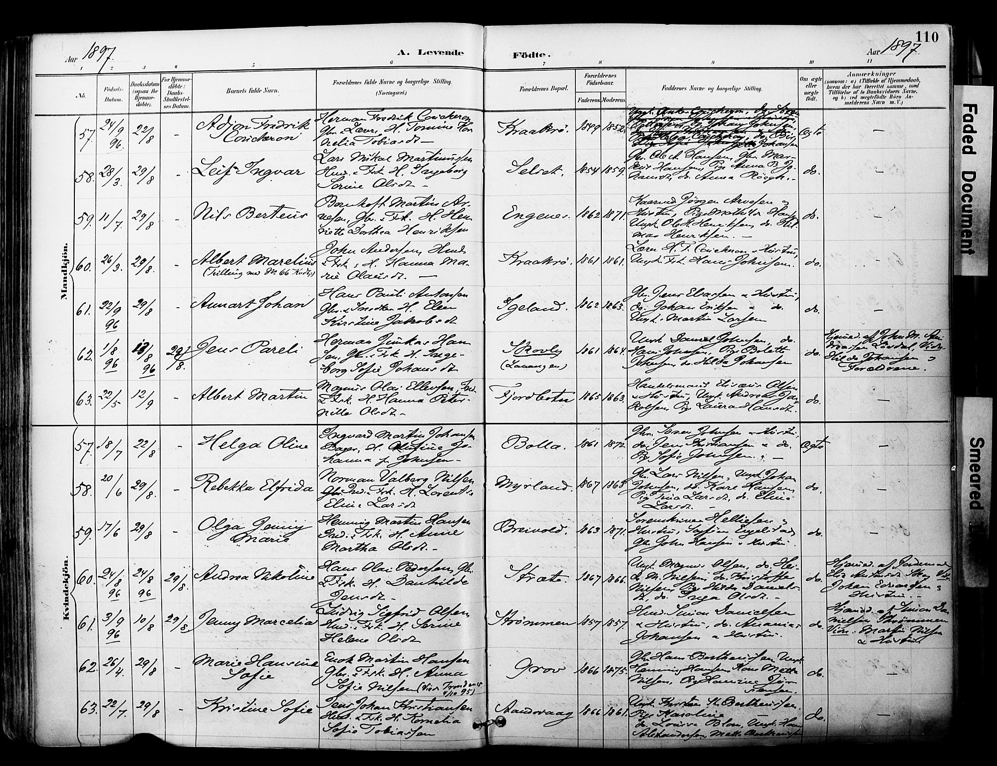 Ibestad sokneprestembete, SATØ/S-0077/H/Ha/Haa/L0012kirke: Parish register (official) no. 12, 1890-1900, p. 110