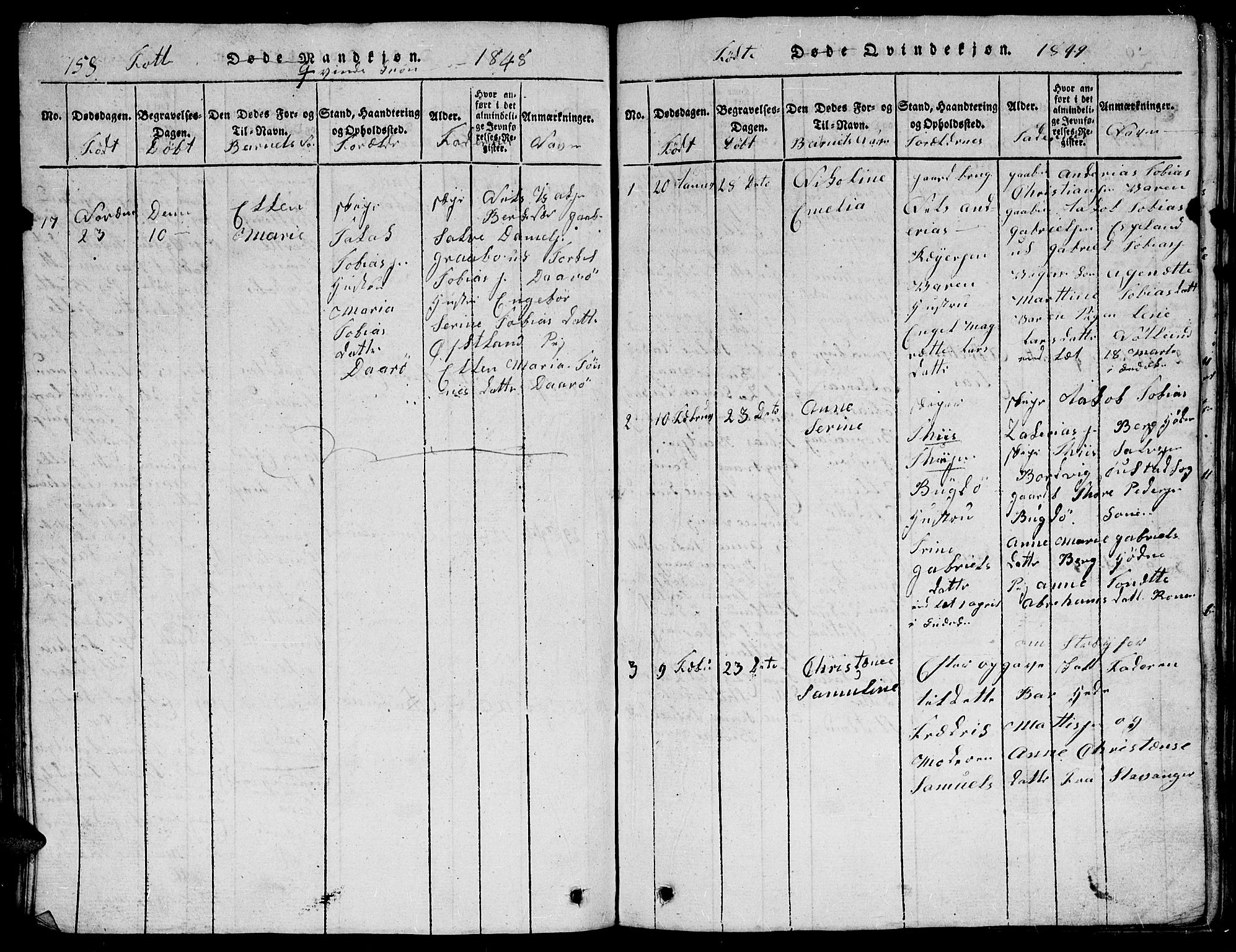 Herad sokneprestkontor, AV/SAK-1111-0018/F/Fb/Fbb/L0001: Parish register (copy) no. B 1, 1815-1852, p. 158