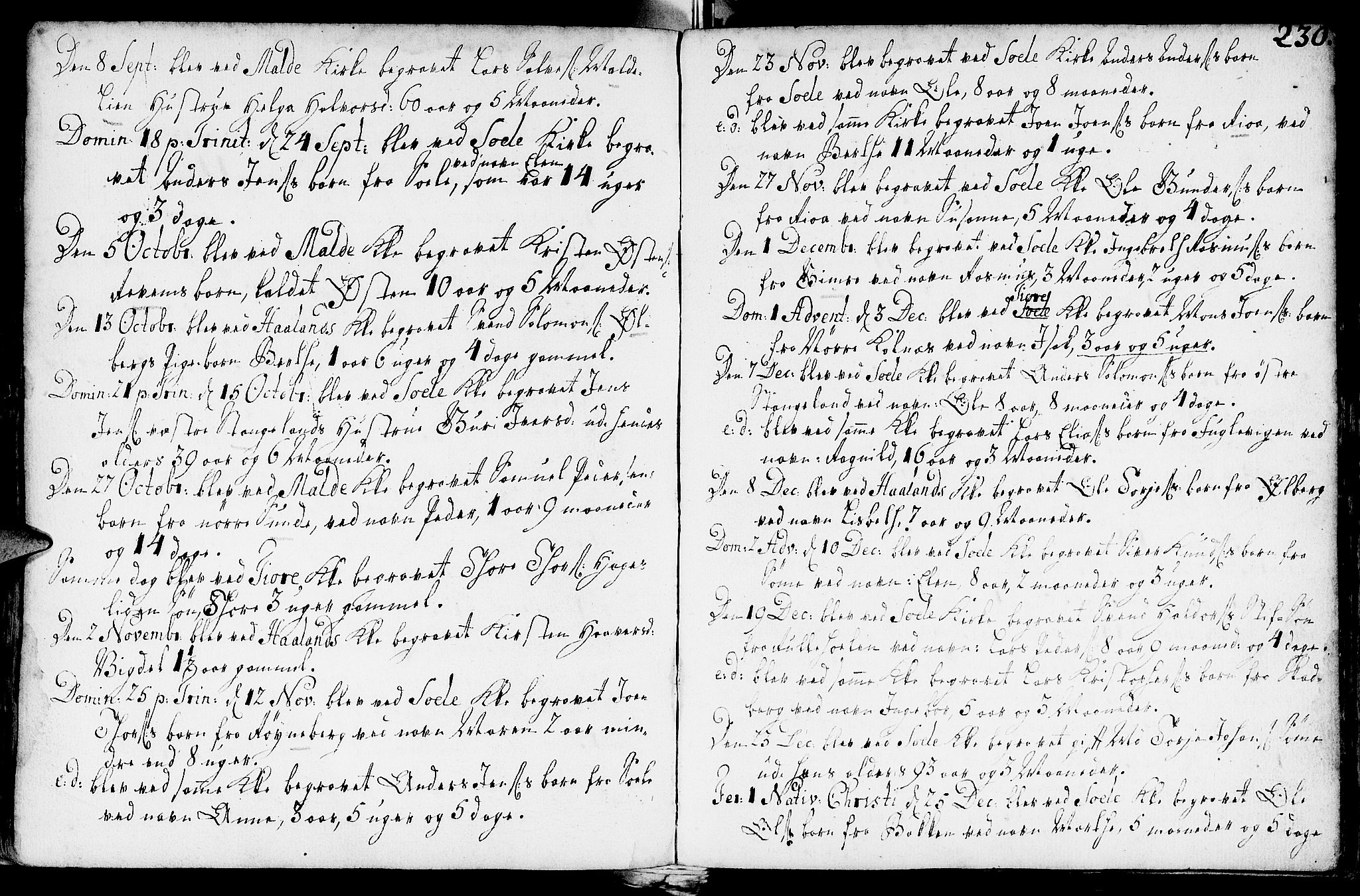 Håland sokneprestkontor, AV/SAST-A-101802/001/30BA/L0002: Parish register (official) no. A 2, 1722-1794, p. 230