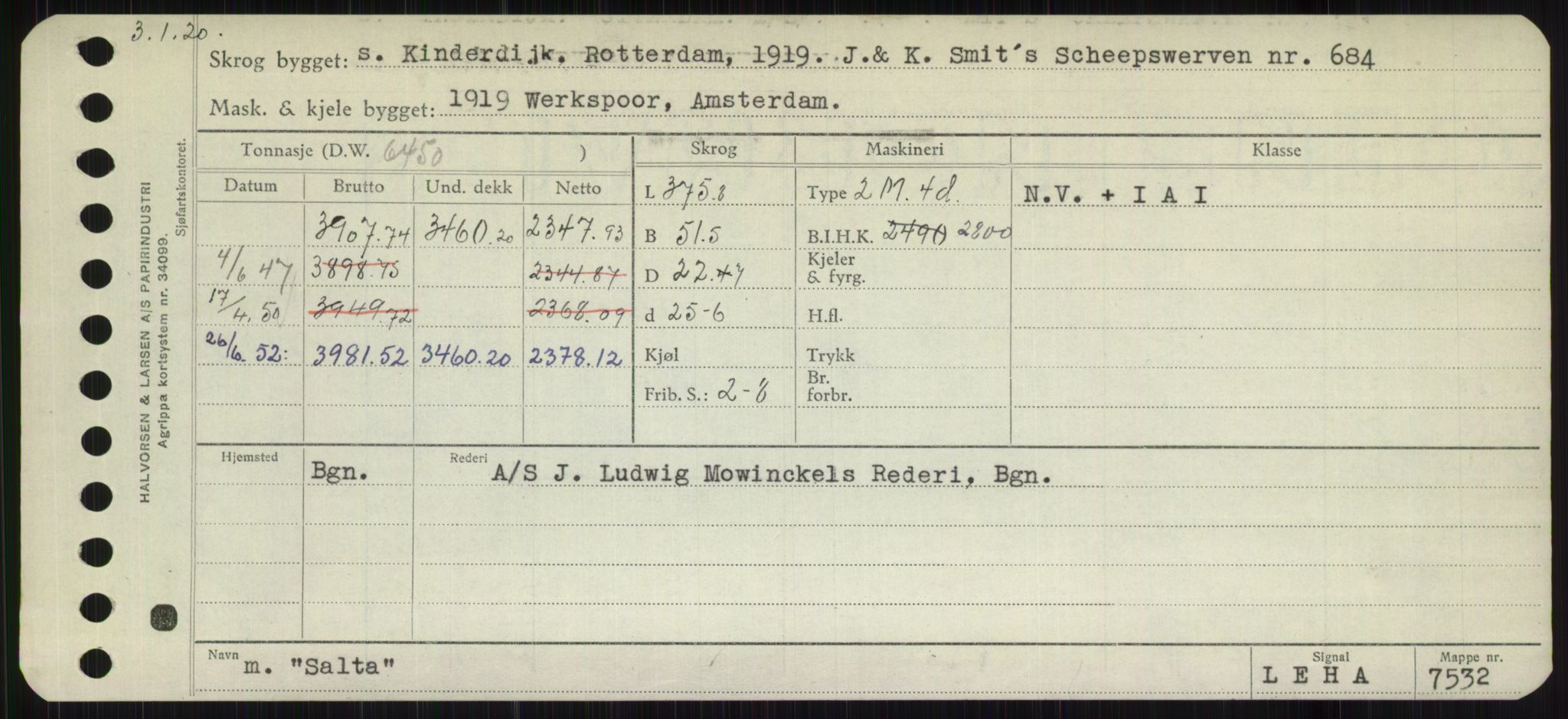 Sjøfartsdirektoratet med forløpere, Skipsmålingen, RA/S-1627/H/Hb/L0004: Fartøy, O-S, p. 269