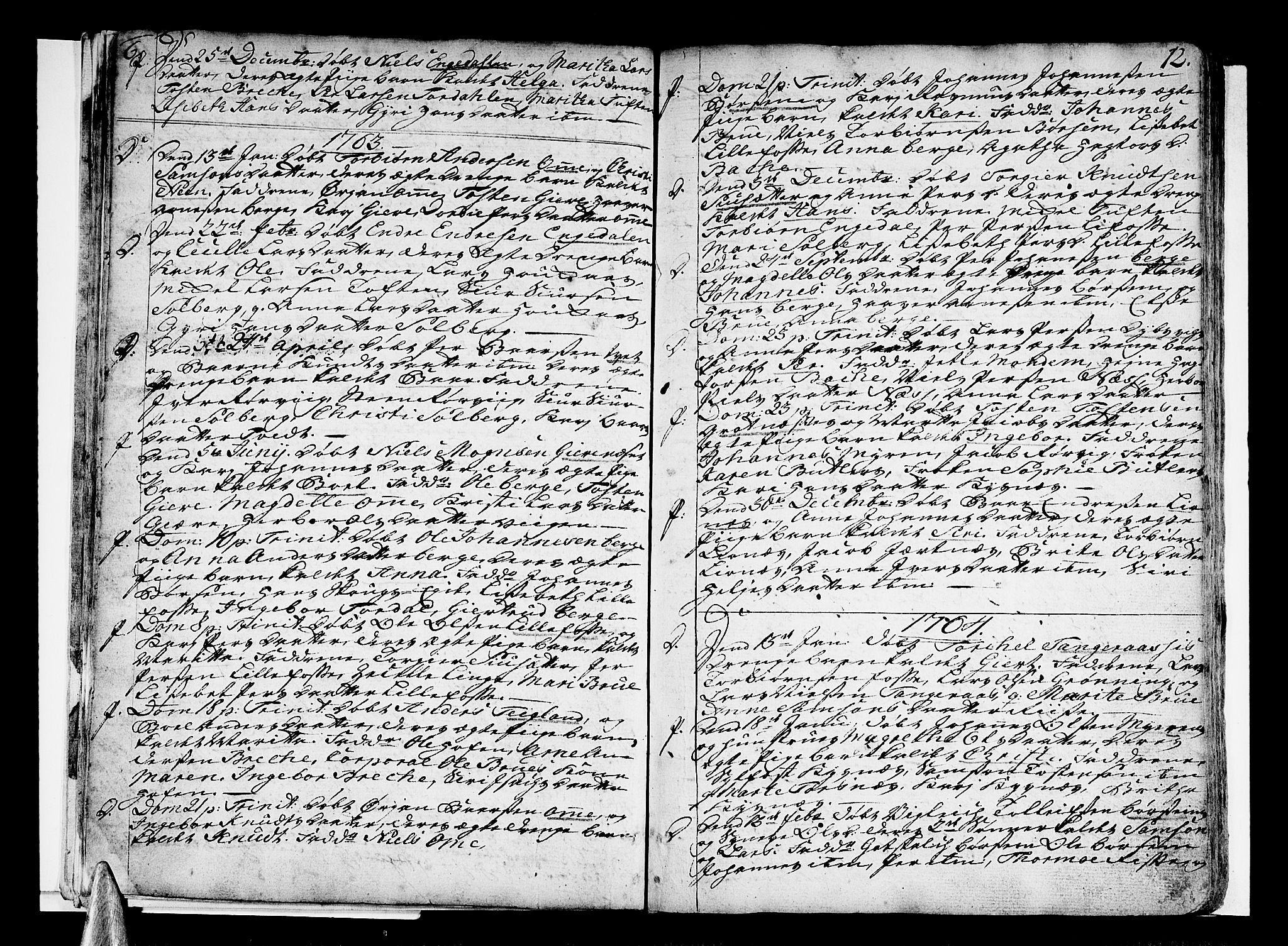 Strandebarm sokneprestembete, SAB/A-78401/H/Haa: Parish register (official) no. A 3 /1, 1750-1787, p. 12