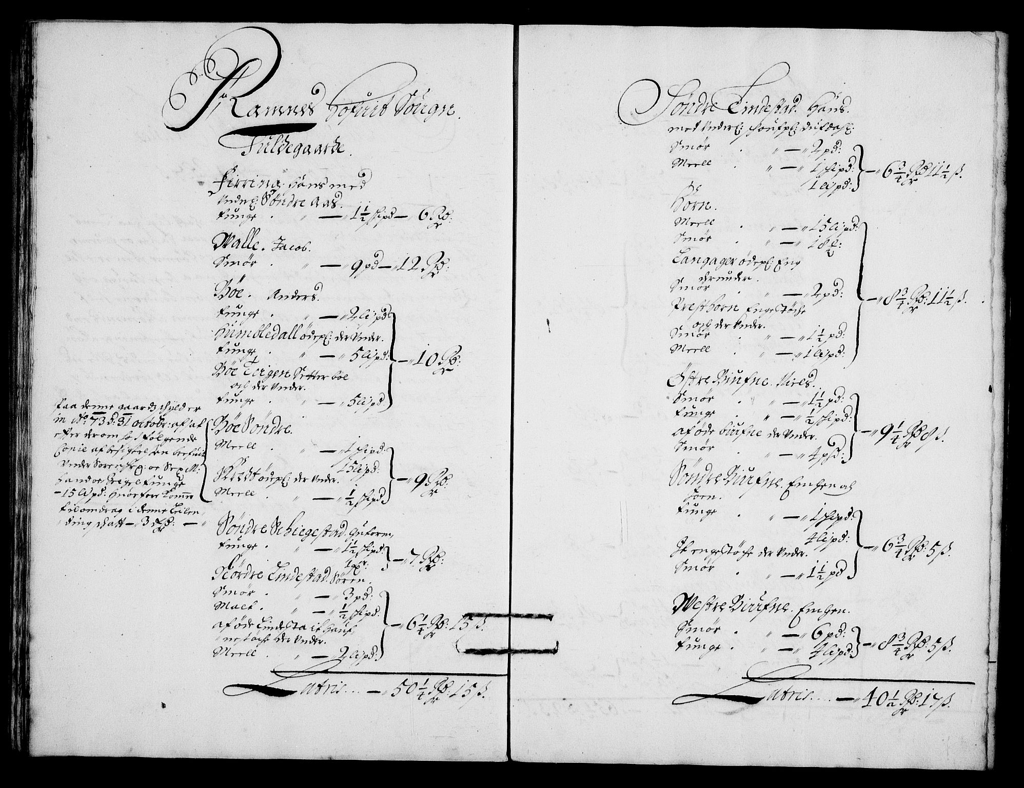 Rentekammeret inntil 1814, Realistisk ordnet avdeling, AV/RA-EA-4070/N/Na/L0003/0005: [XI h]: Tønsbergs amt og Larvik grevskaps jordebøker: / Kontribusjon og leilendingsskatt for Tønsbergs amt., 1680