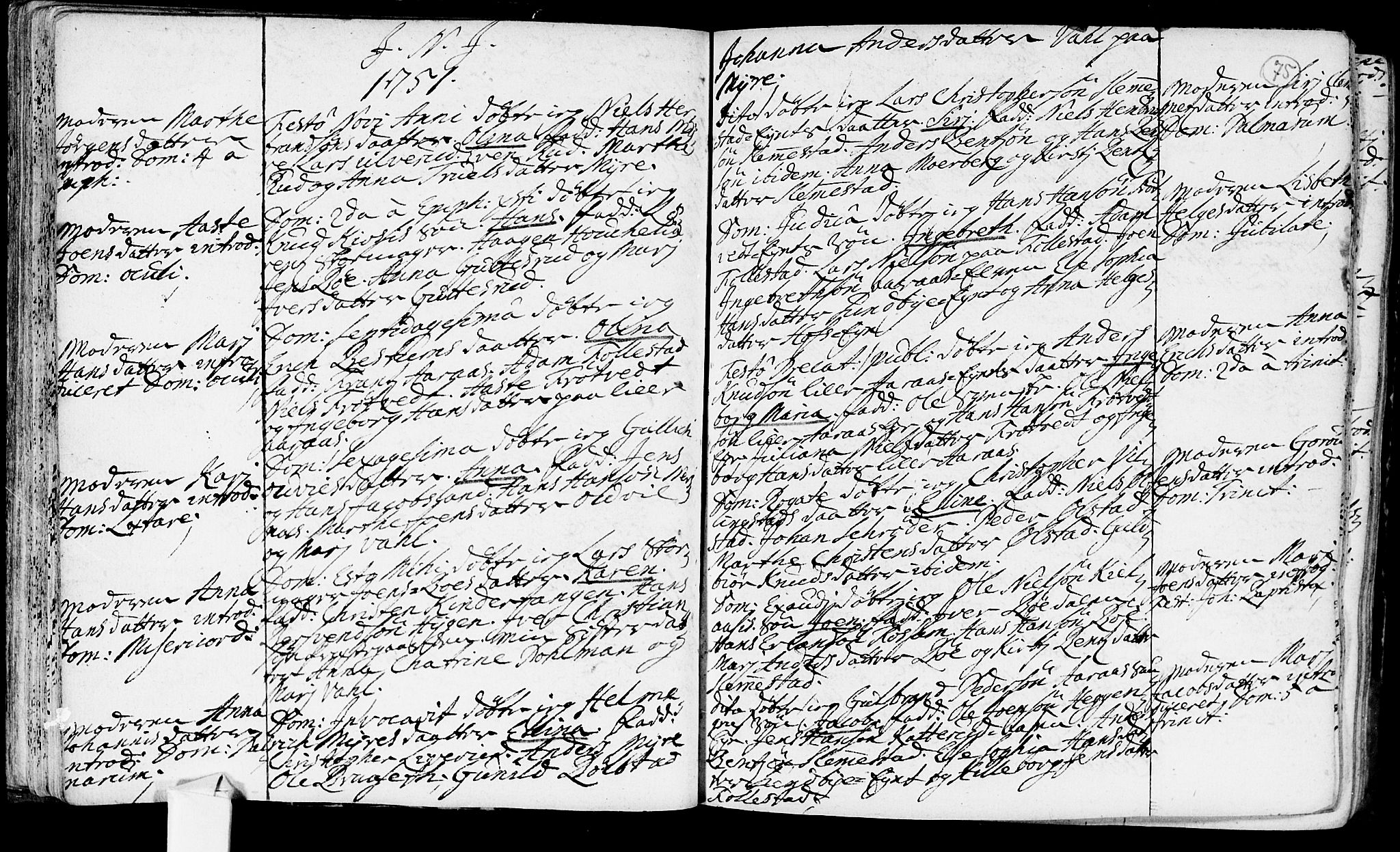 Røyken kirkebøker, SAKO/A-241/F/Fa/L0002: Parish register (official) no. 2, 1731-1782, p. 75