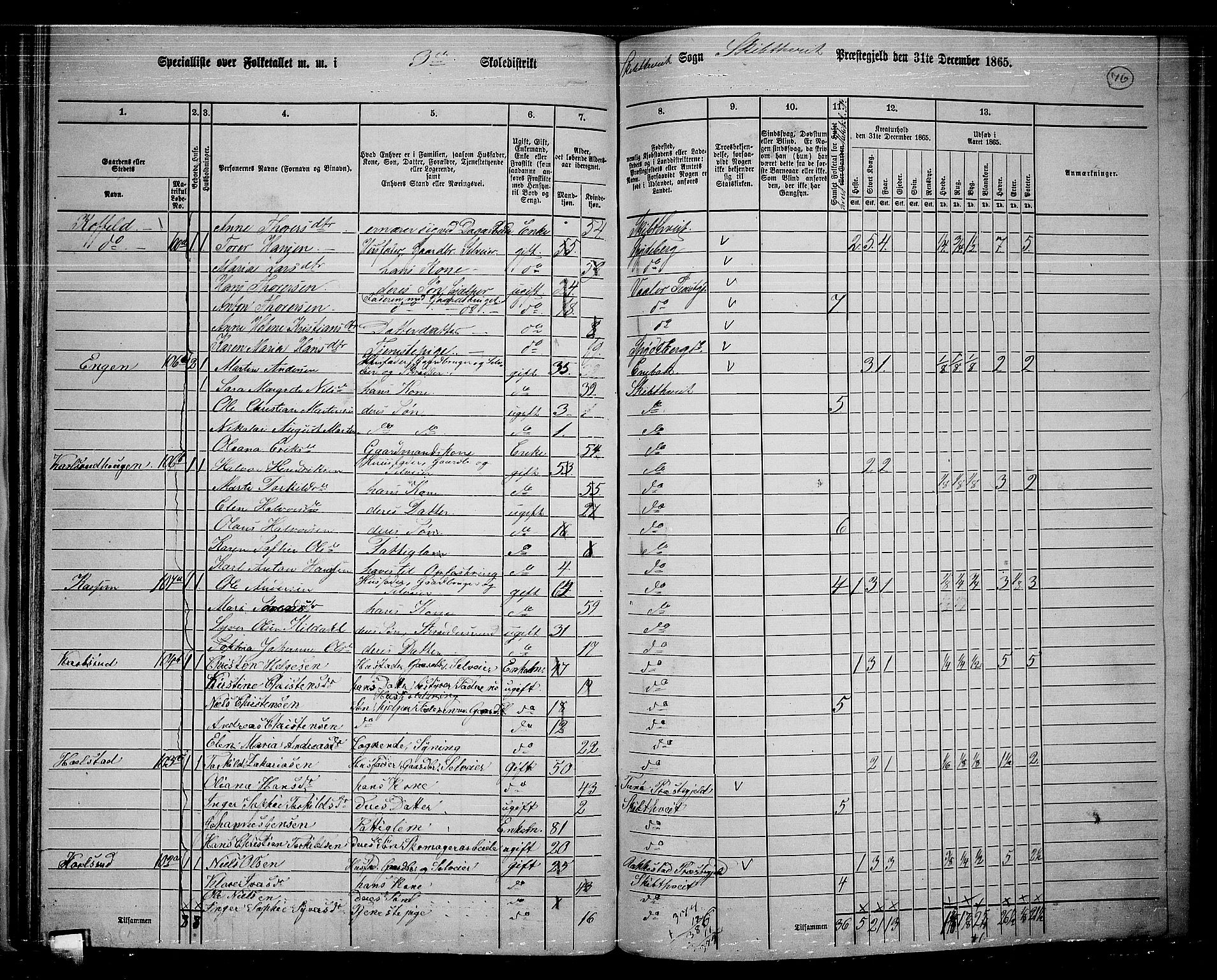 RA, 1865 census for Skiptvet, 1865, p. 67