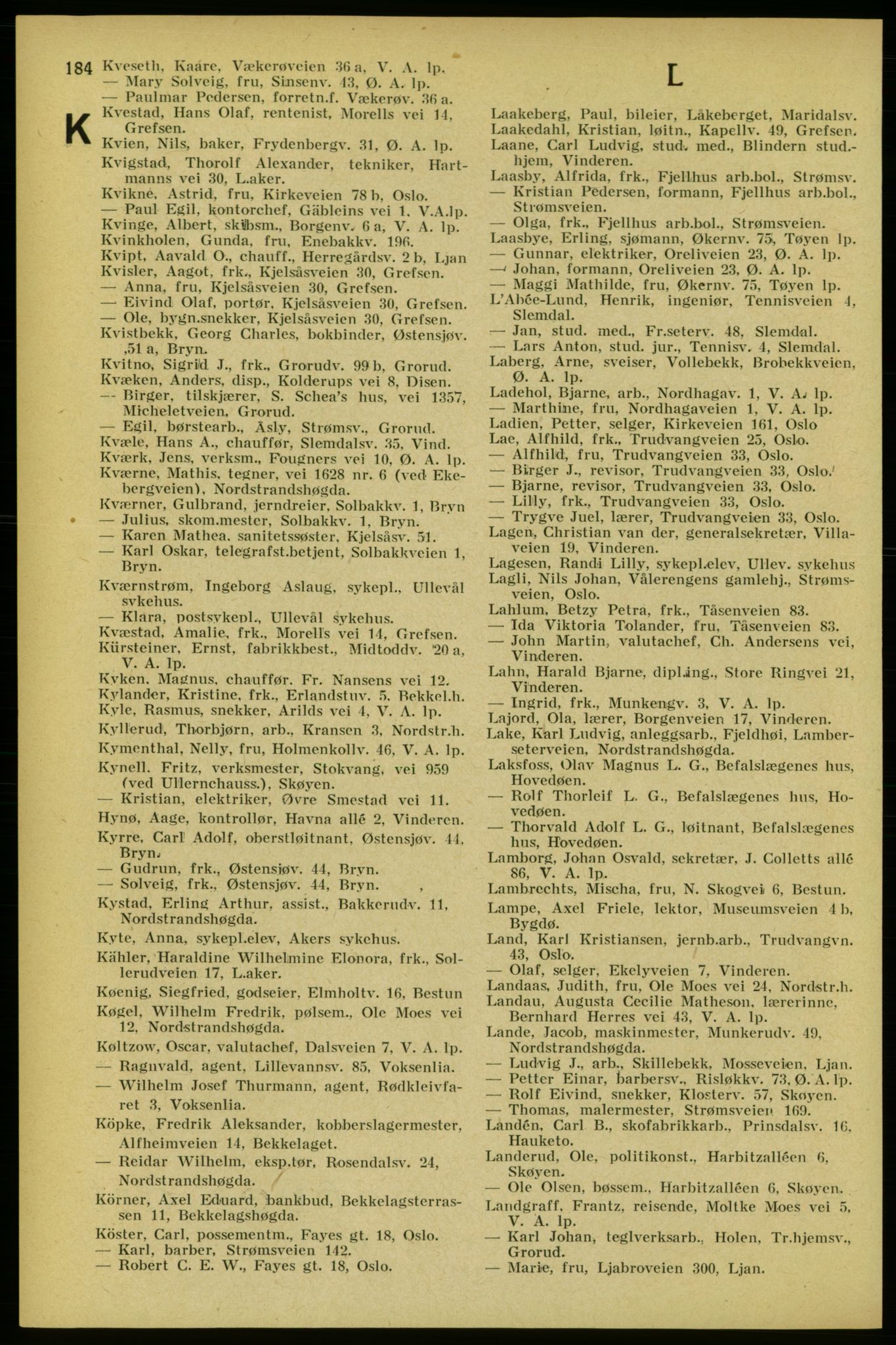 Aker adressebok/adressekalender, PUBL/001/A/005: Aker adressebok, 1934-1935, p. 184