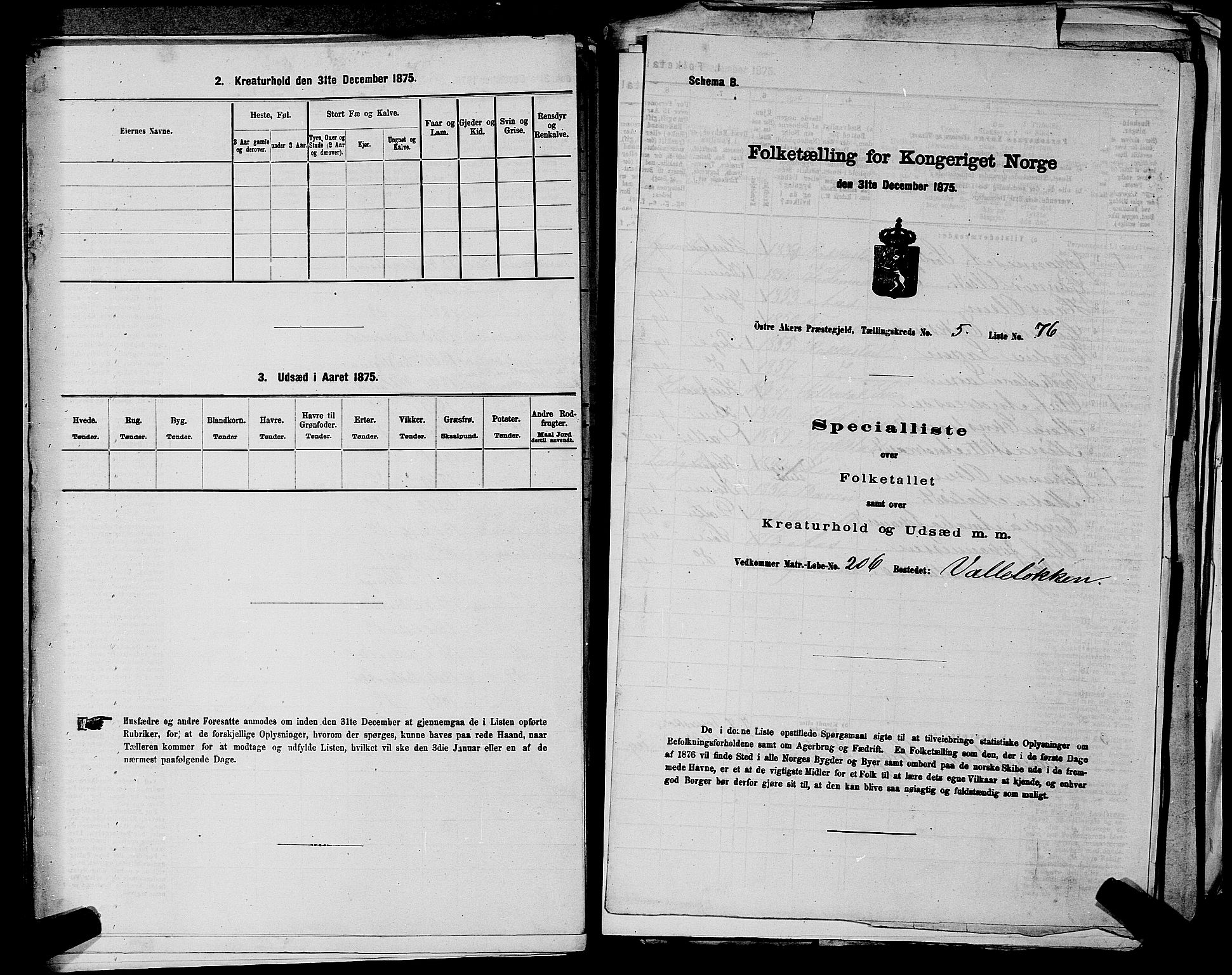 RA, 1875 census for 0218bP Østre Aker, 1875, p. 1518