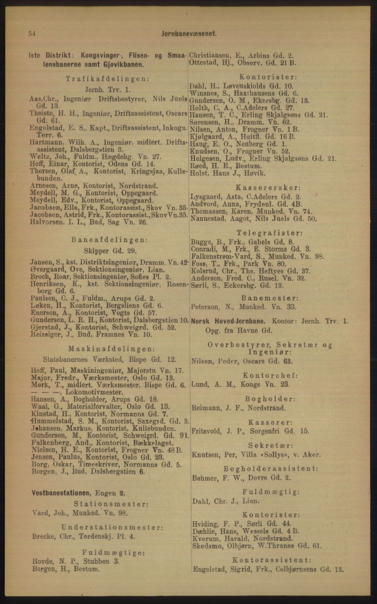 Kristiania/Oslo adressebok, PUBL/-, 1906, p. 54