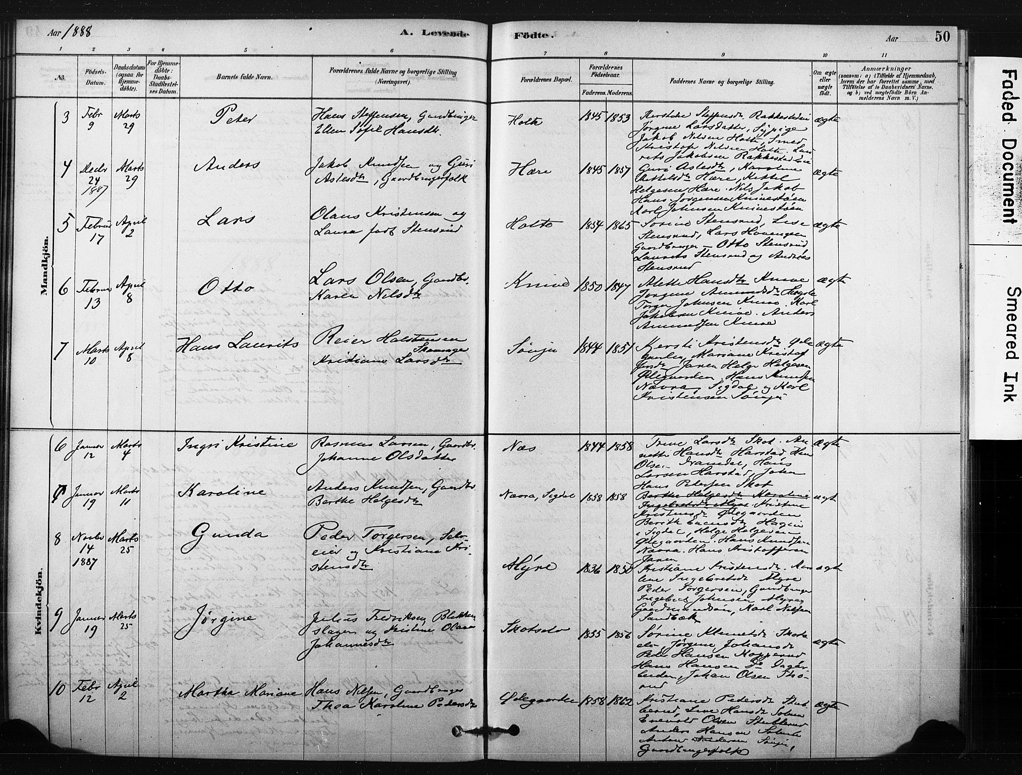 Eiker kirkebøker, AV/SAKO-A-4/F/Fc/L0001: Parish register (official) no. III 1, 1878-1889, p. 50