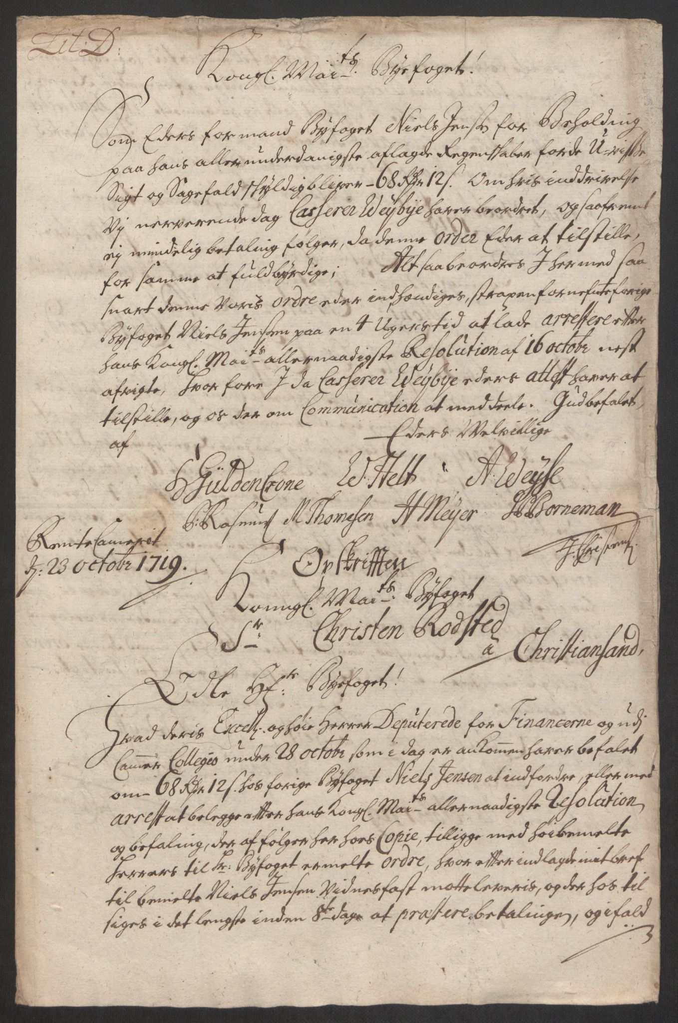 Rentekammeret inntil 1814, Reviderte regnskaper, Byregnskaper, AV/RA-EA-4066/R/Rm/L0285: [M18] Sikt og sakefall, 1681-1718, p. 611