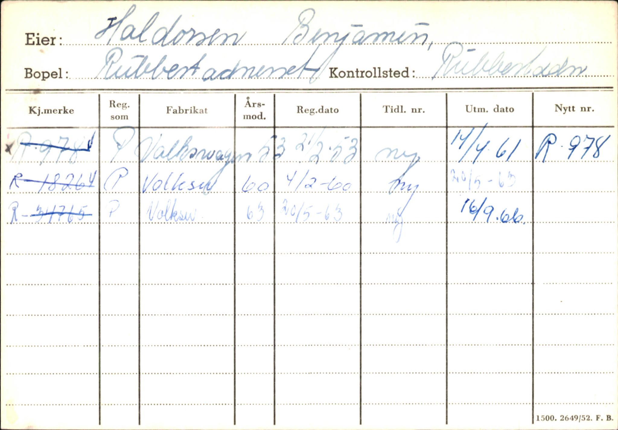 Statens vegvesen, Hordaland vegkontor, AV/SAB-A-5201/2/Ha/L0018: R-eierkort H, 1920-1971, p. 12