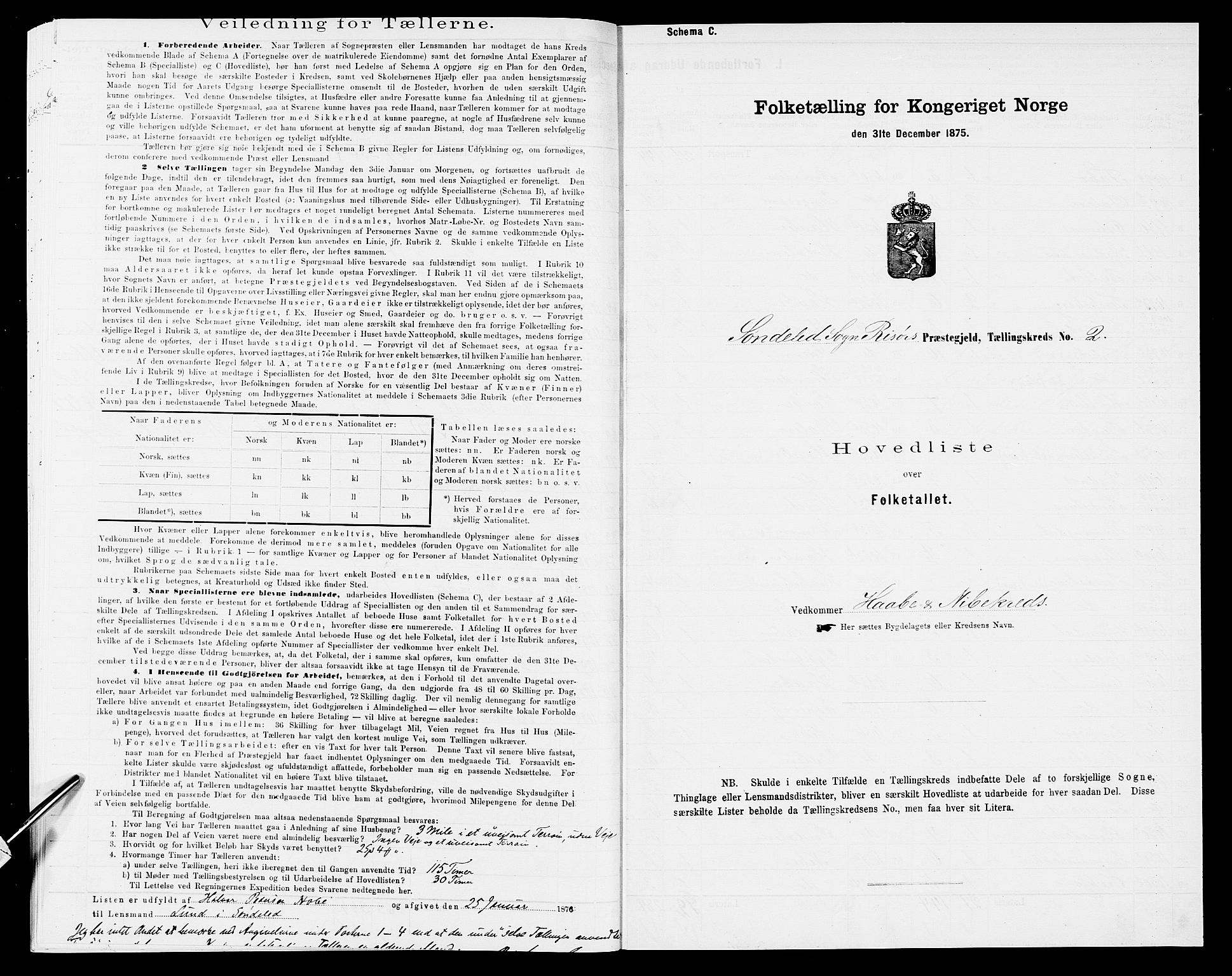 SAK, 1875 census for 0913L Risør/Søndeled, 1875, p. 26