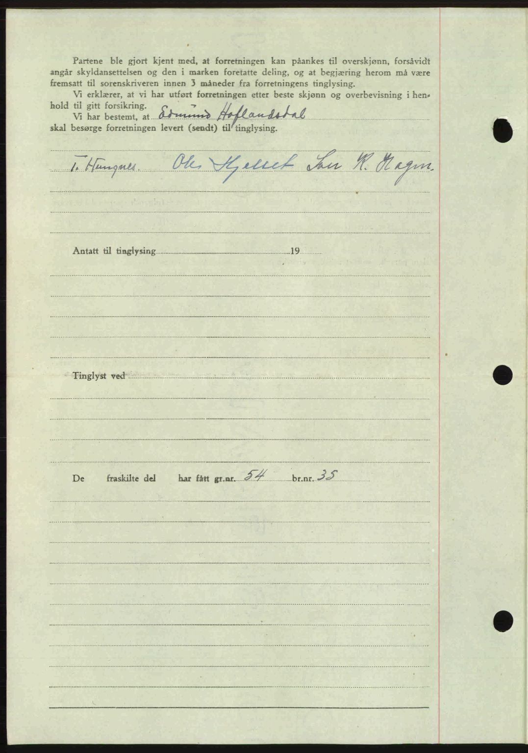 Romsdal sorenskriveri, AV/SAT-A-4149/1/2/2C: Mortgage book no. A22, 1947-1947, Diary no: : 743/1947