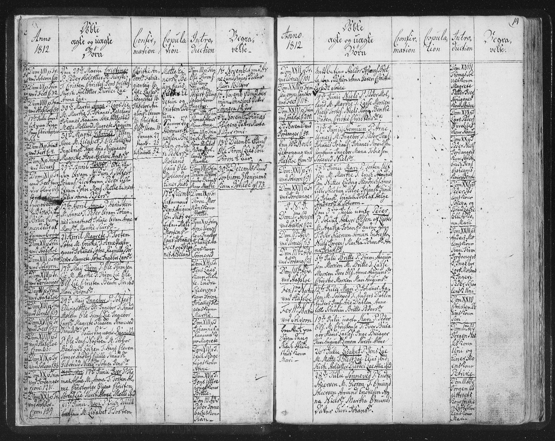 Hafslo sokneprestembete, AV/SAB-A-80301/H/Haa/Haaa/L0003: Parish register (official) no. A 3, 1807-1821, p. 14