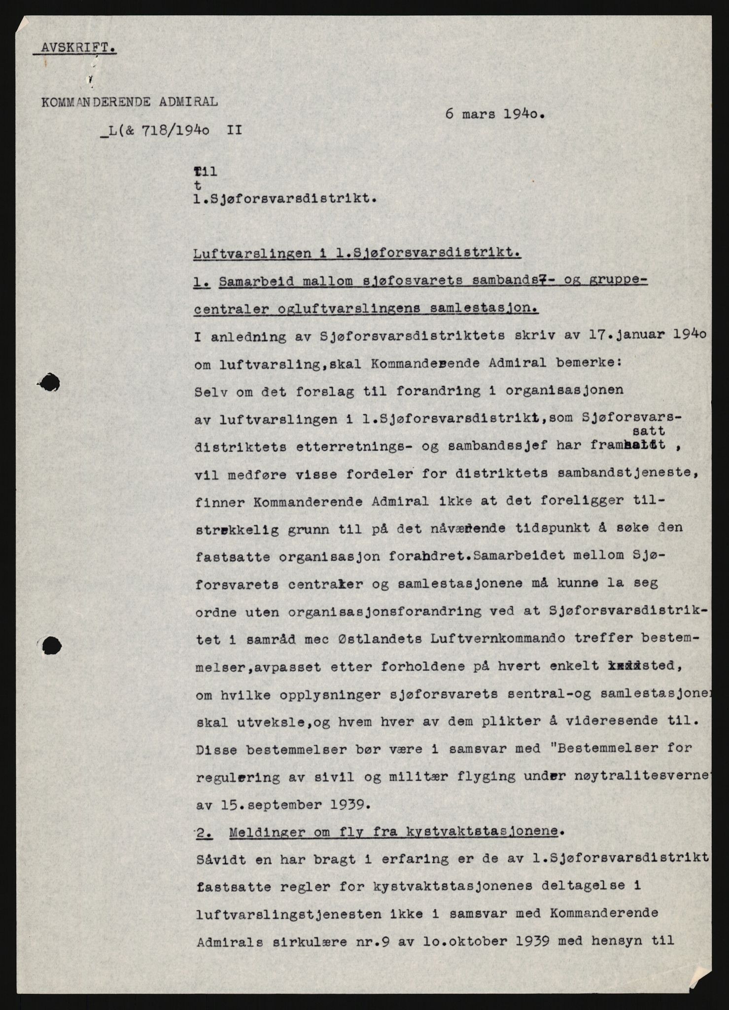 Forsvaret, Forsvarets krigshistoriske avdeling, AV/RA-RAFA-2017/Y/Yb/L0163: II-C-11-828  -  Luftvernet, 1940, p. 396