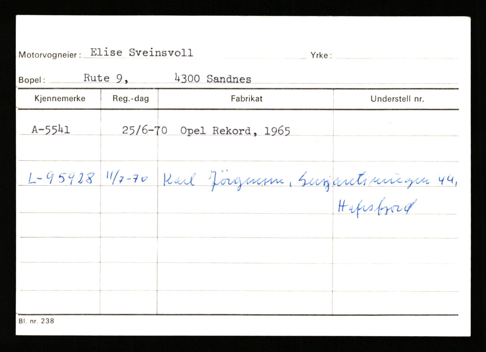 Stavanger trafikkstasjon, AV/SAST-A-101942/0/G/L0001: Registreringsnummer: 0 - 5782, 1930-1971, p. 3283