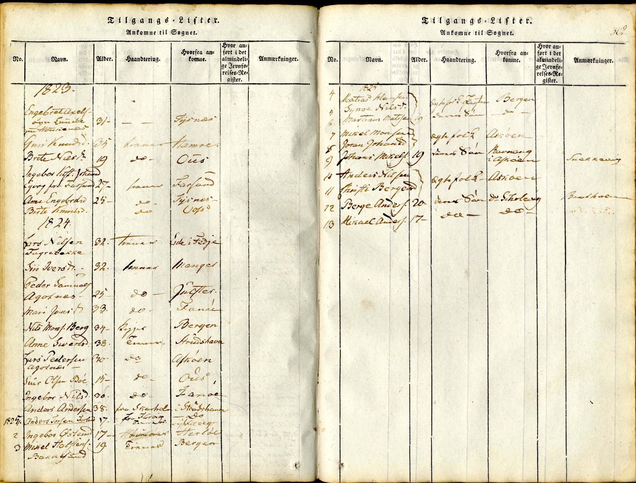 Sund sokneprestembete, SAB/A-99930: Parish register (official) no. A 11, 1814-1825, p. 302